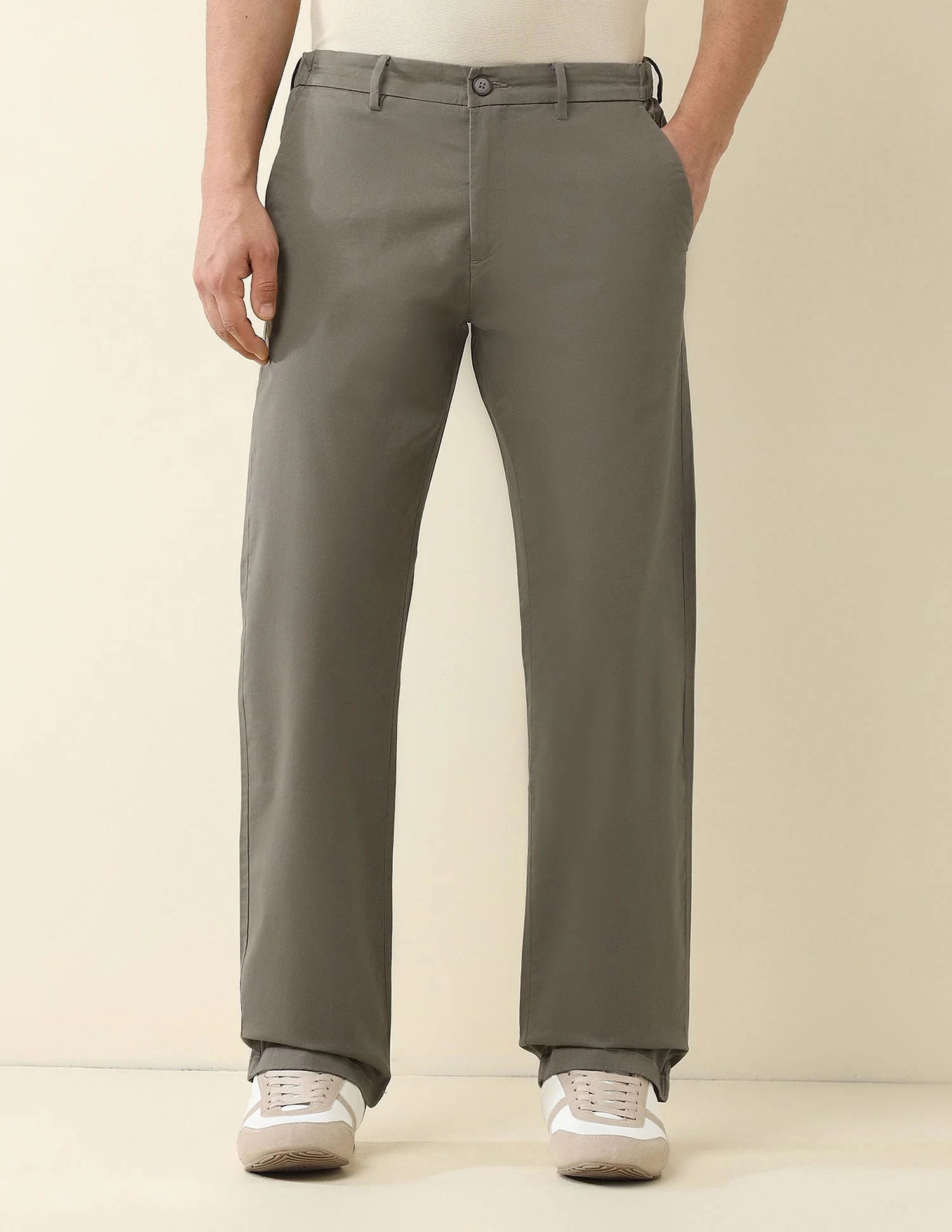 Straight Fit Solid Chinos - Image 6