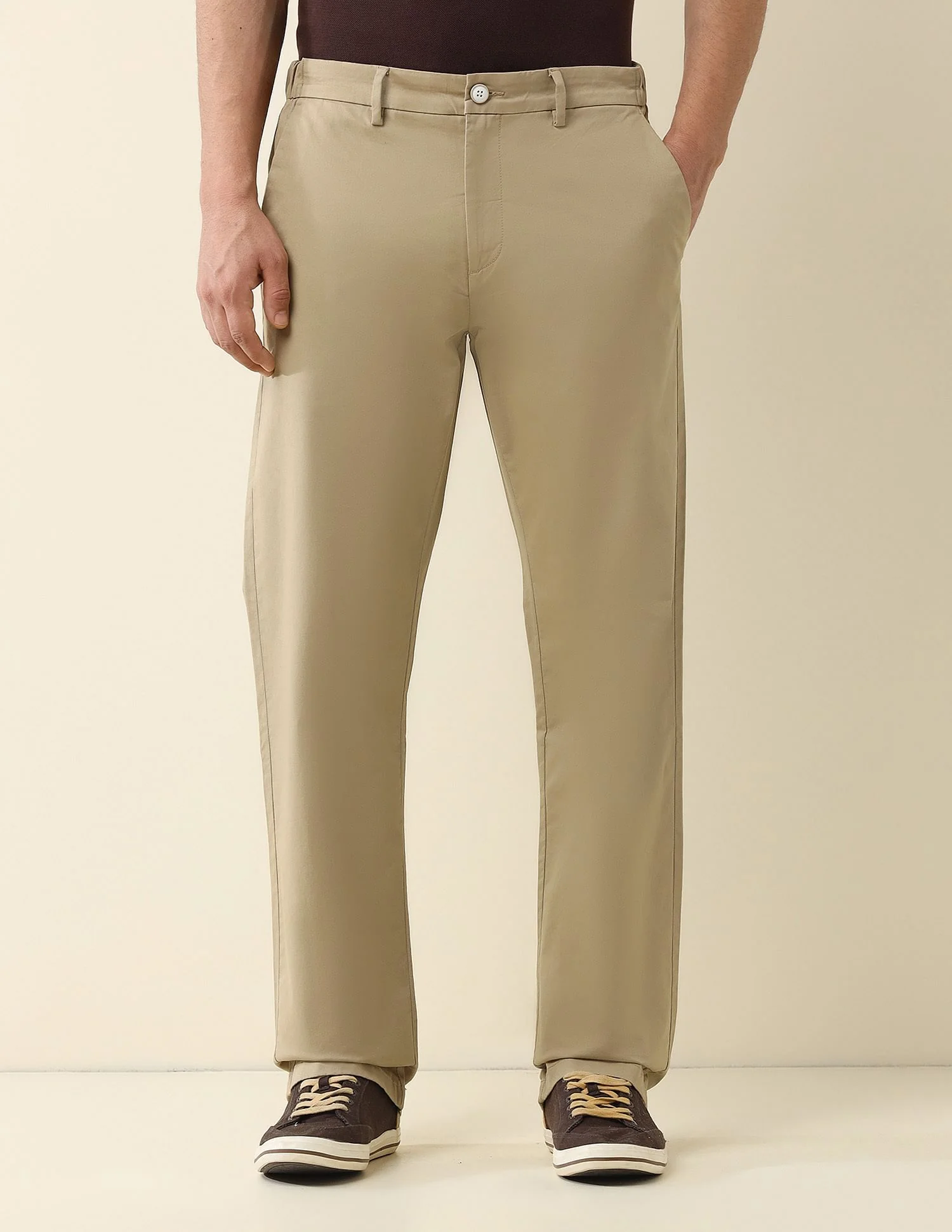 Straight Fit Solid Chinos - Image 6