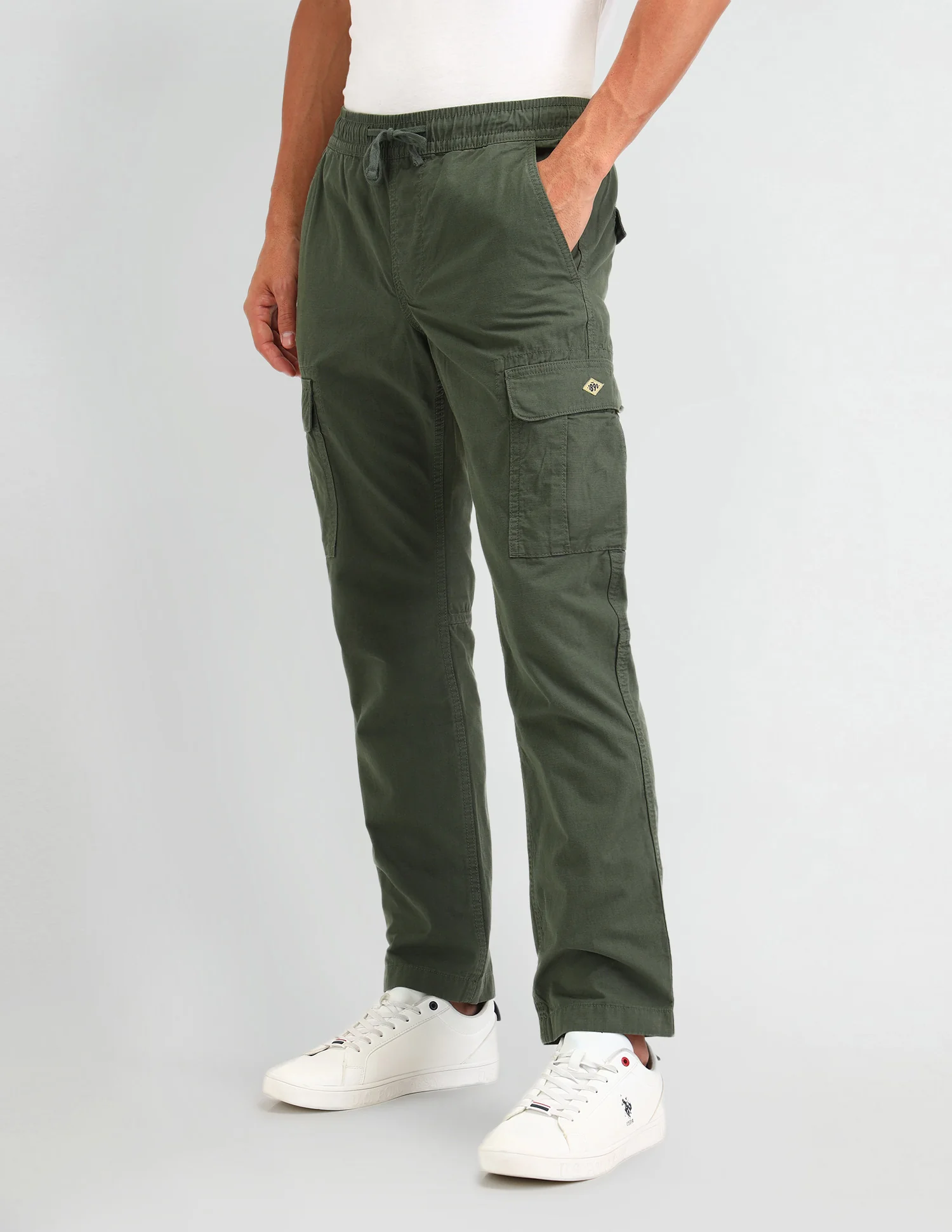Straight Fit Textured Trousers - Image 4