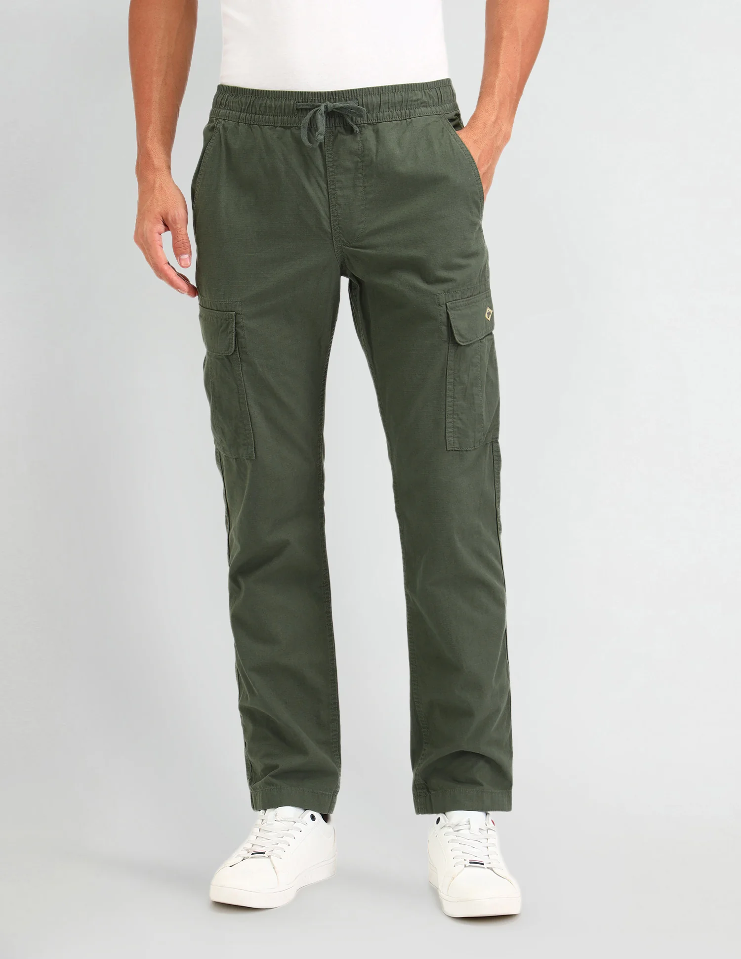 Straight Fit Textured Trousers - Image 6
