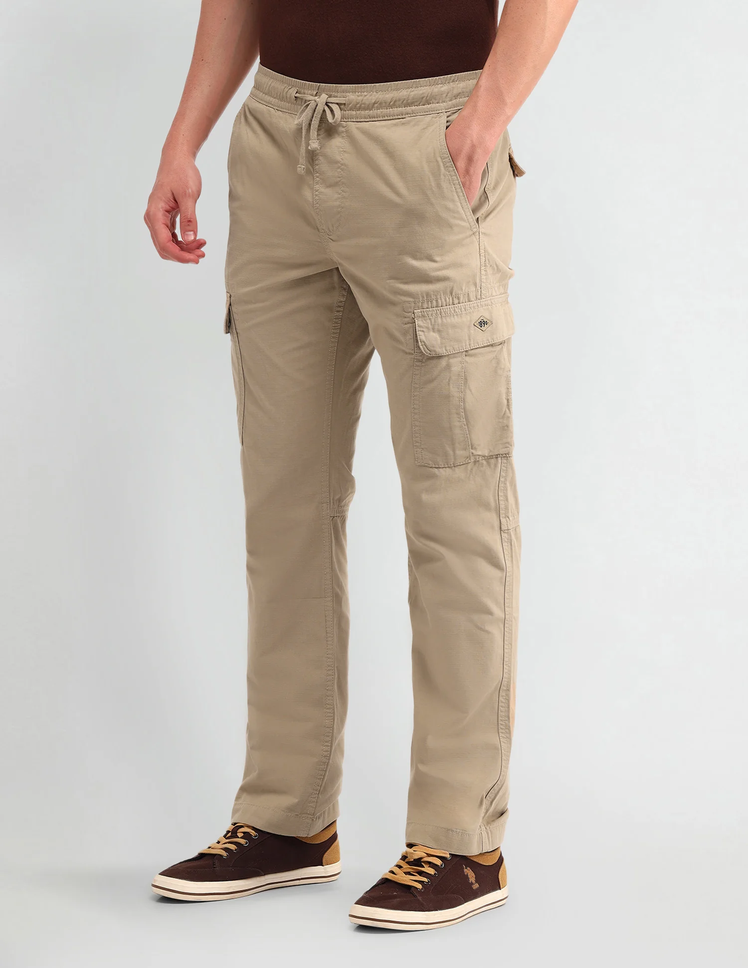 Straight Solid Trousers - Image 4