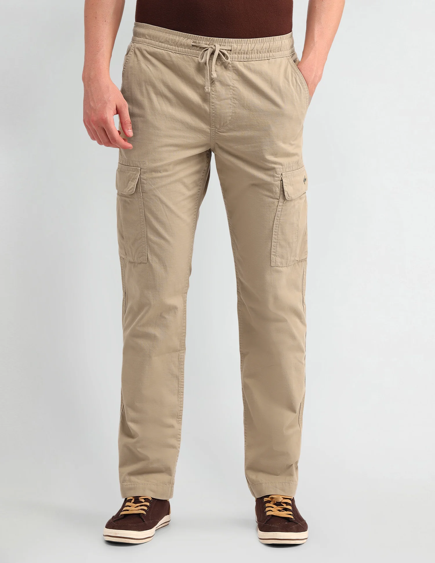 Straight Solid Trousers - Image 6