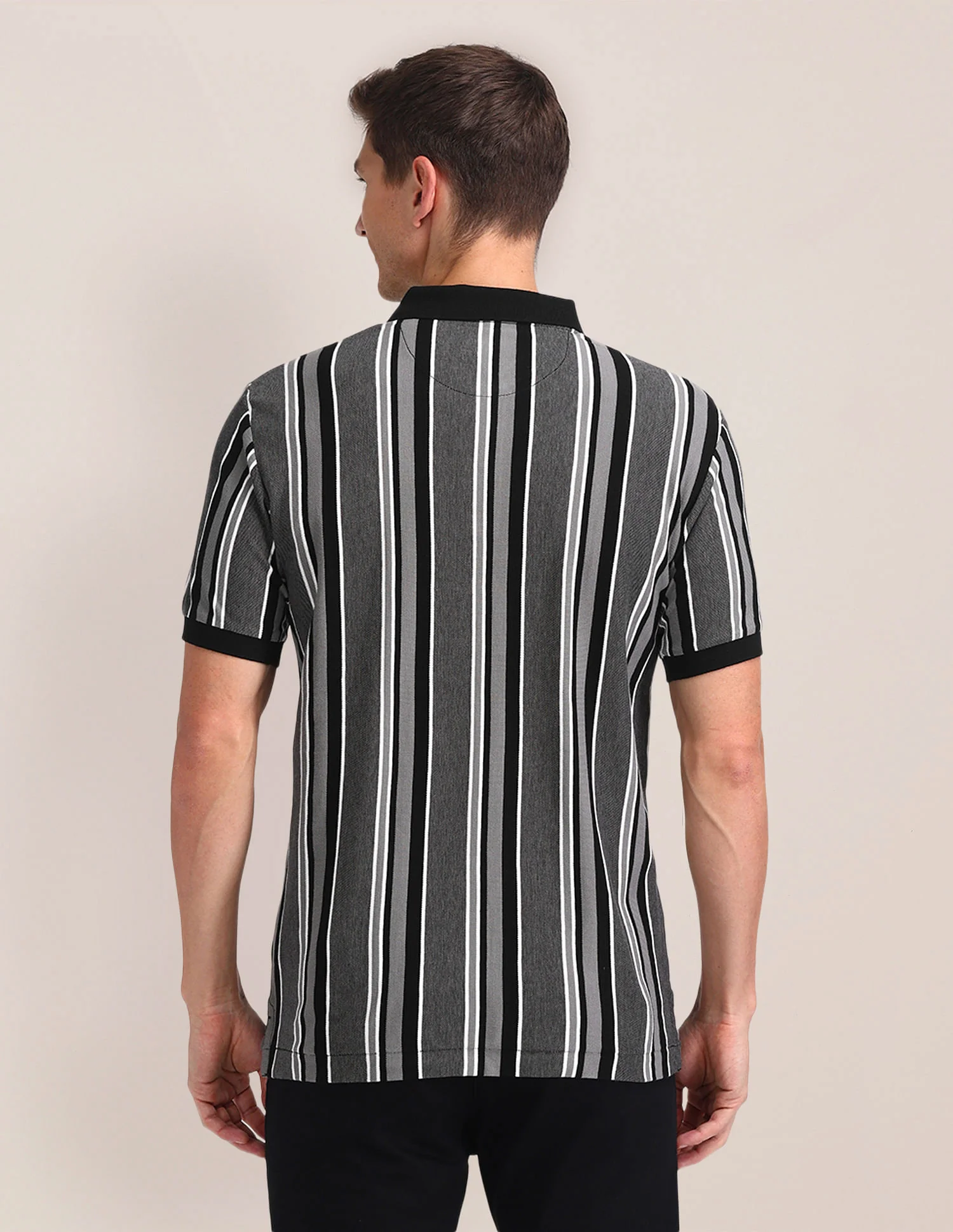 Striped Cotton Polo Shirt - Image 5