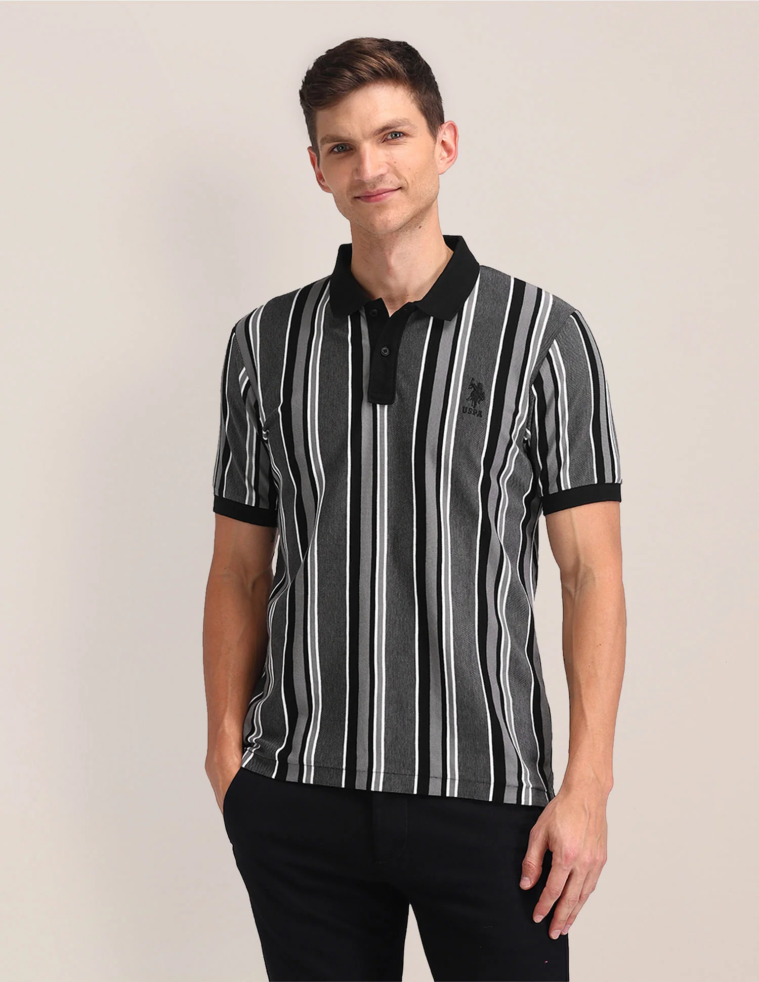 Striped Cotton Polo Shirt - Image 6