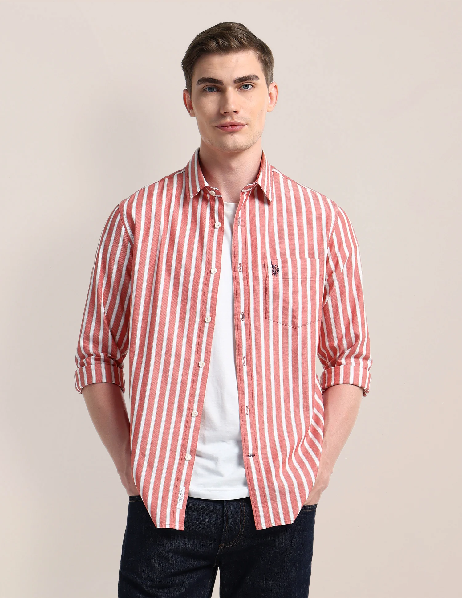 Vertical Striped Regular Fit Shirt