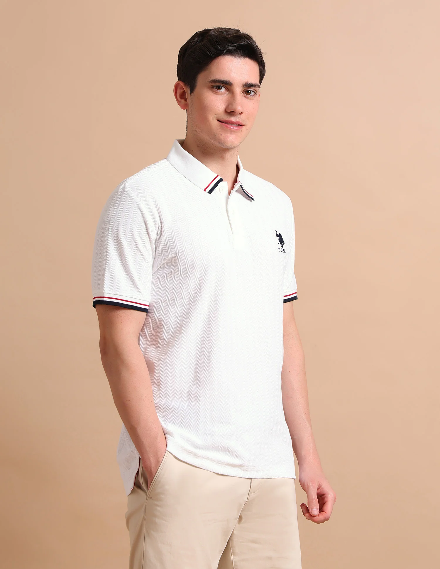 Striped Slim Fit Polo Shirt - Image 4