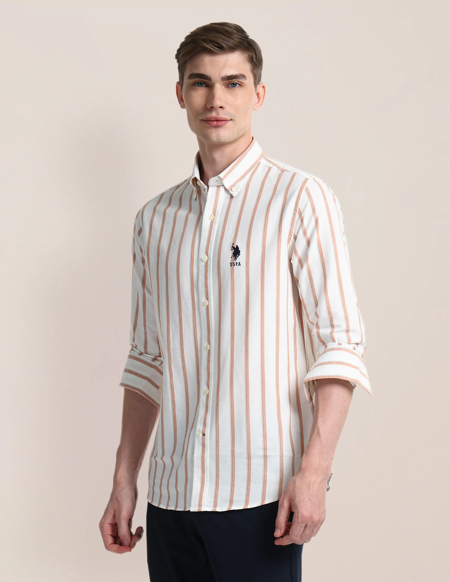 Vertical Striped Regular Fit Shirt - Image 4