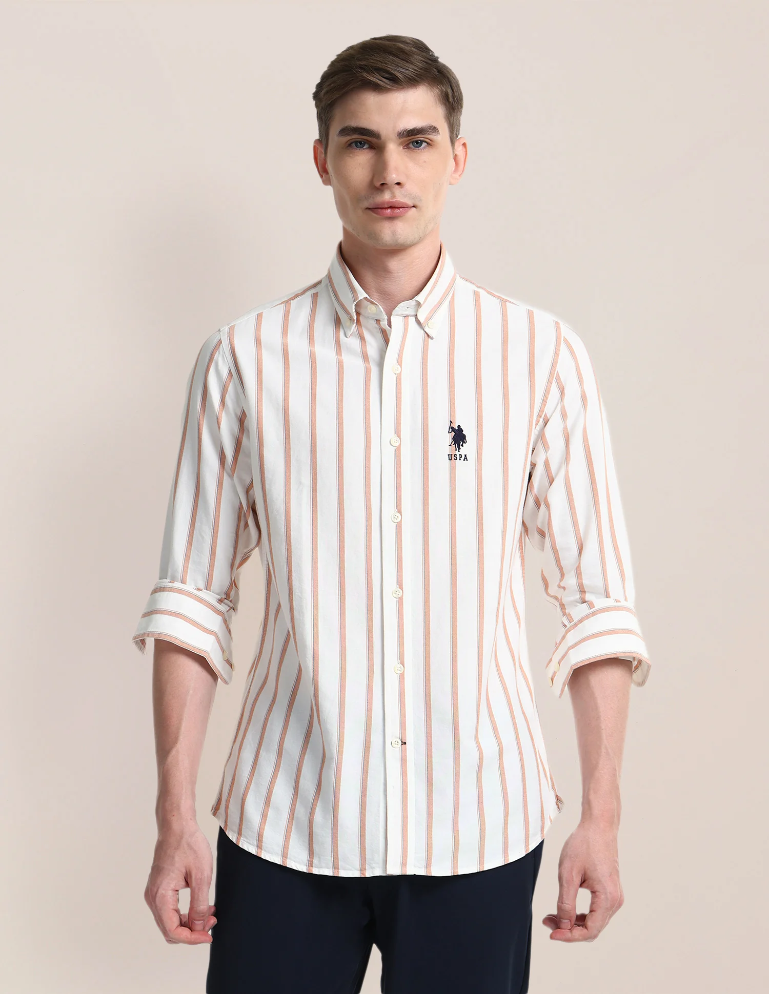 Vertical Striped Regular Fit Shirt - Image 6