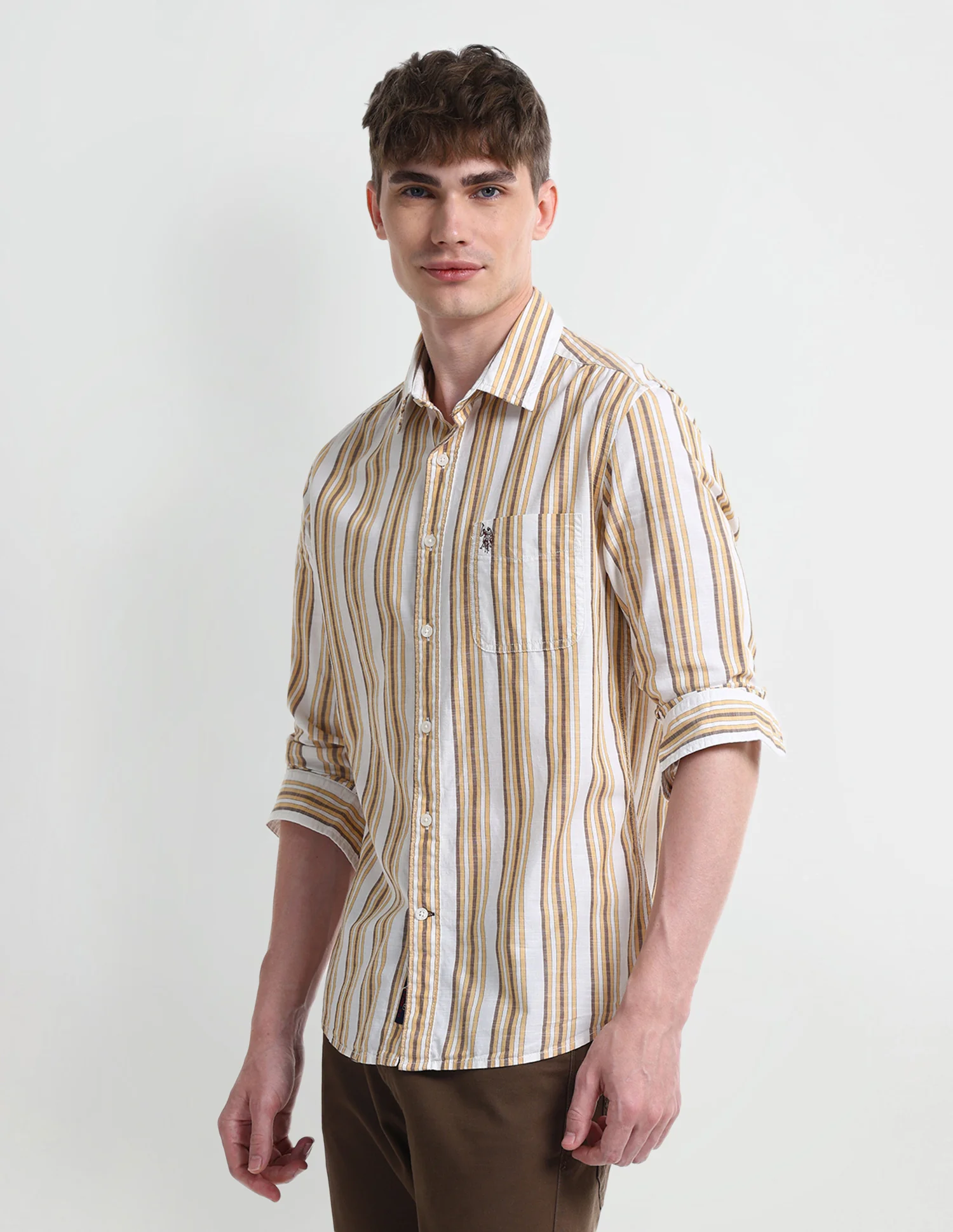 Vertical Striped Slim Fit Shirt - Image 4