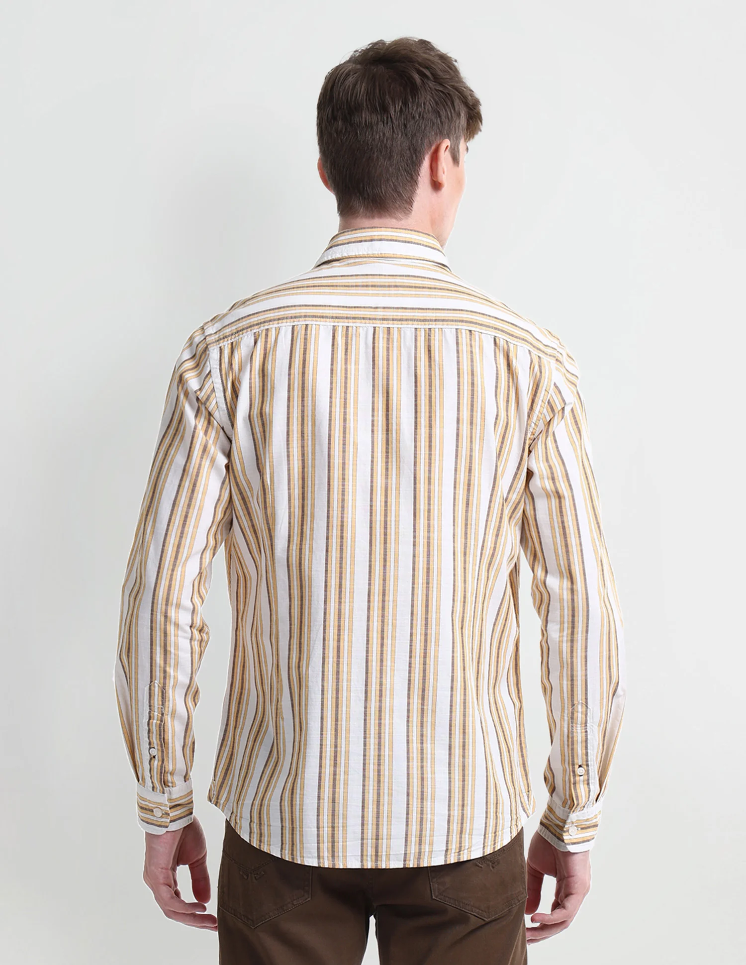 Vertical Striped Slim Fit Shirt - Image 5
