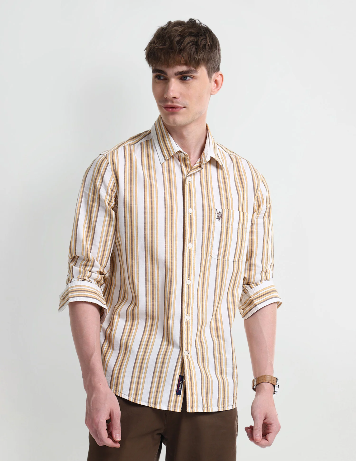 Vertical Striped Slim Fit Shirt - Image 6