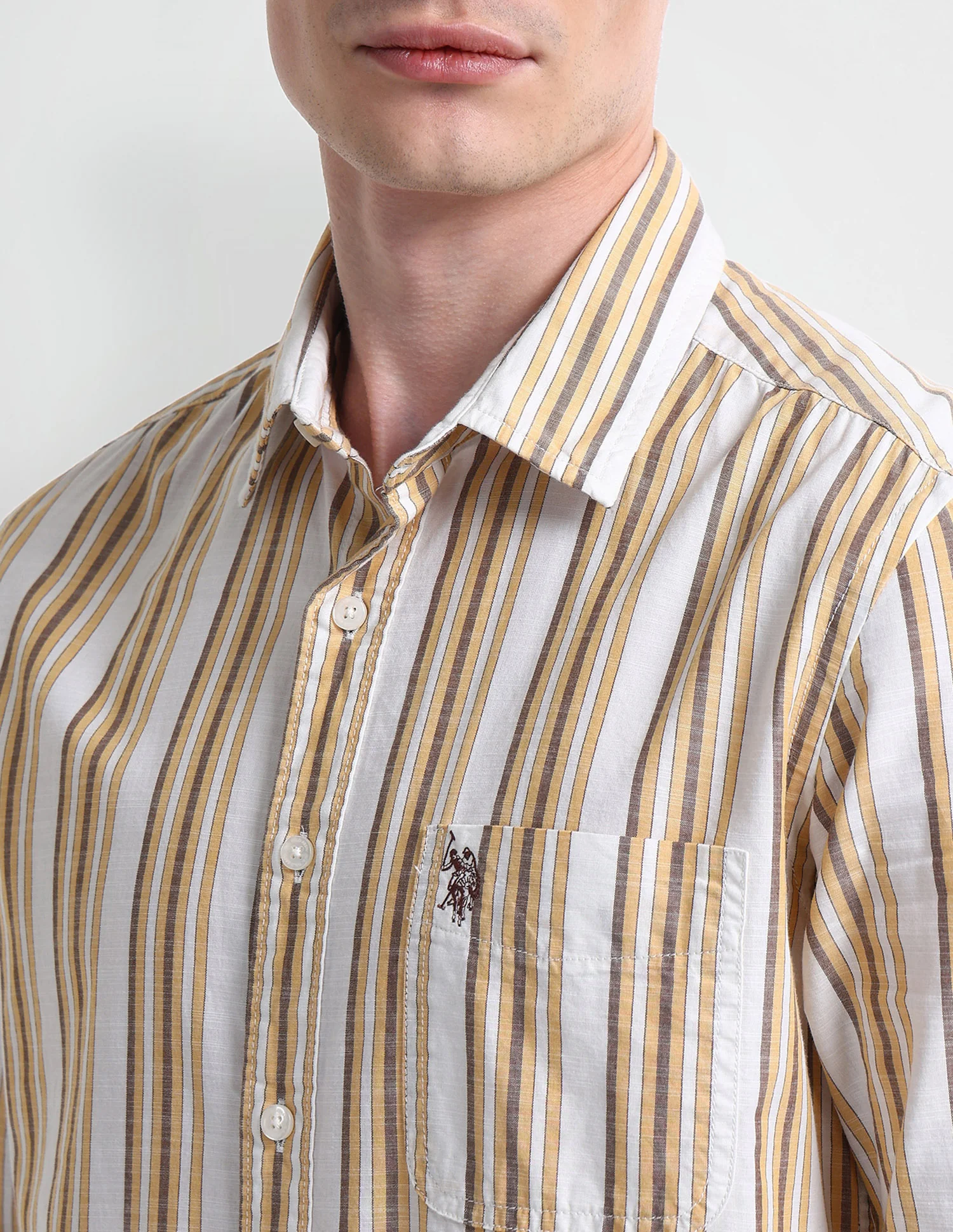 Vertical Striped Slim Fit Shirt - Image 7