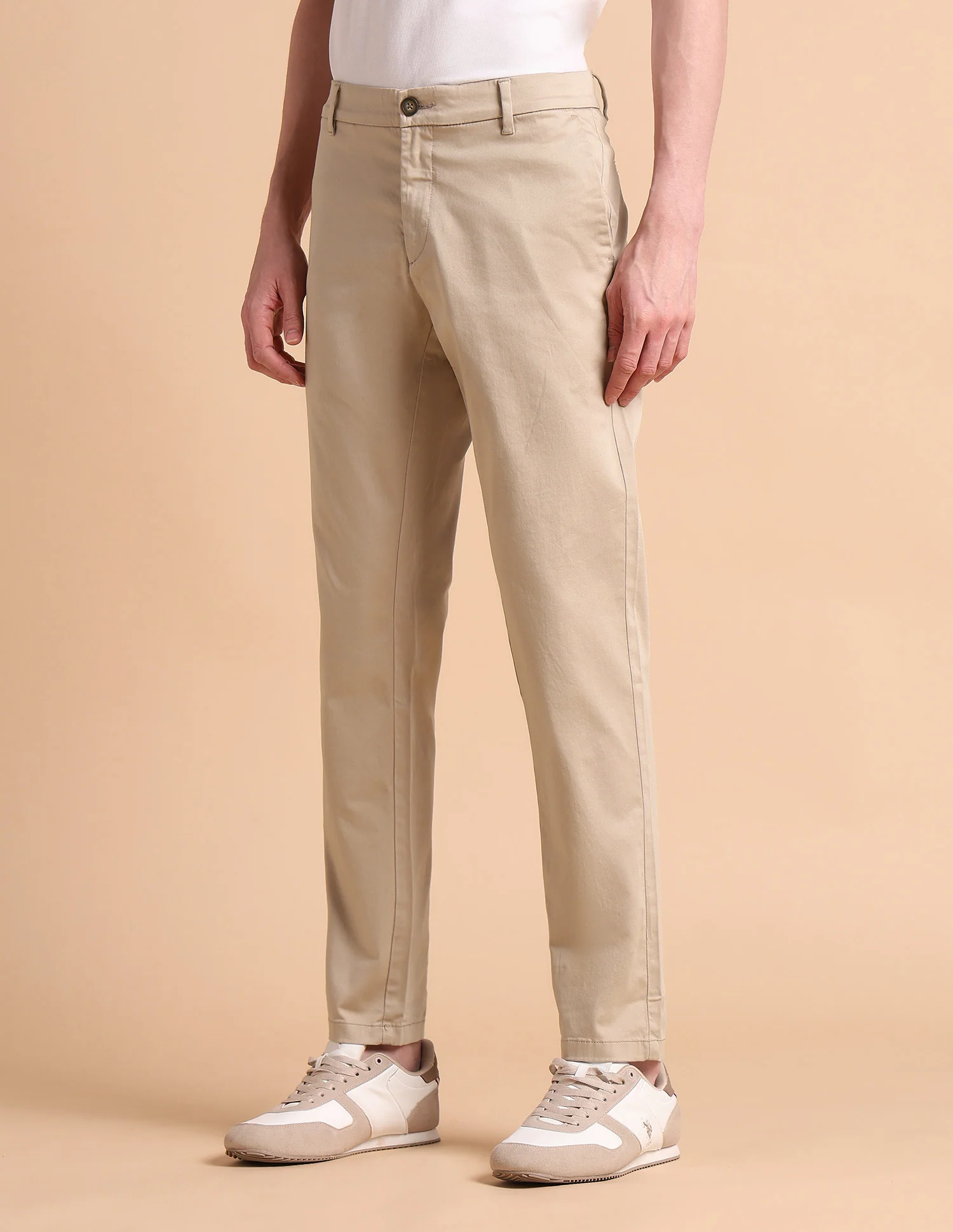 Super Slim Fit Satin Chinos - Image 4