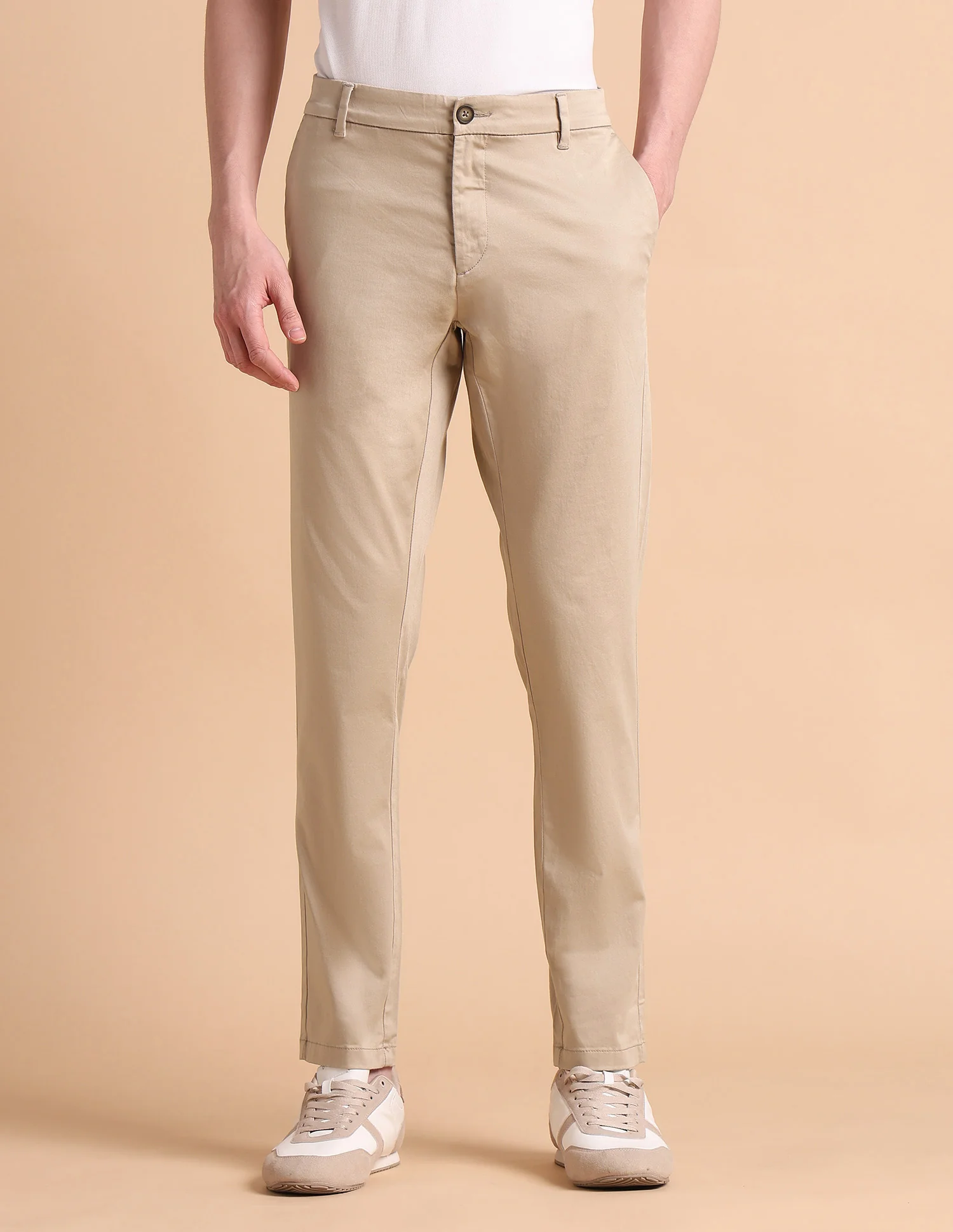 Super Slim Fit Satin Chinos - Image 6