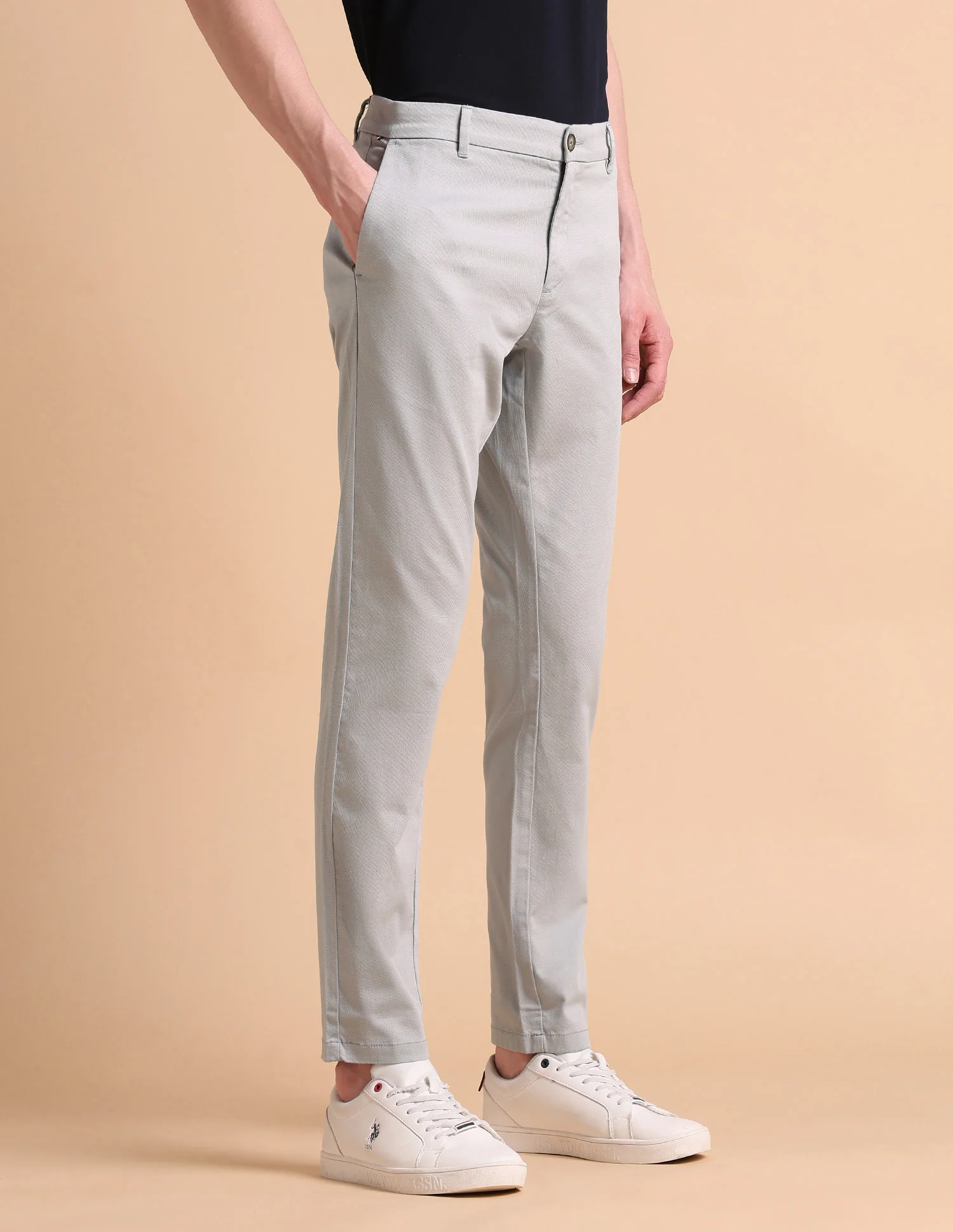 Super Slim Fit Satin Chinos - Image 4