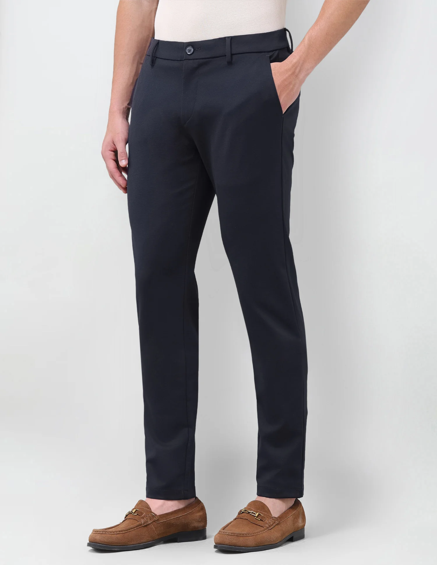 Super Slim Fit Satin Trousers - Image 4