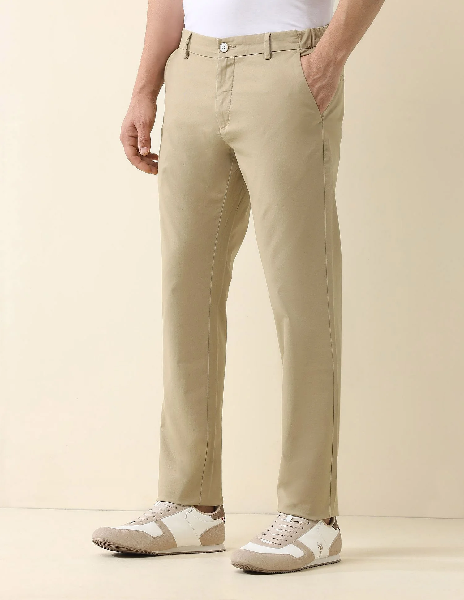 Super slim Fit Solid Chinos - Image 4