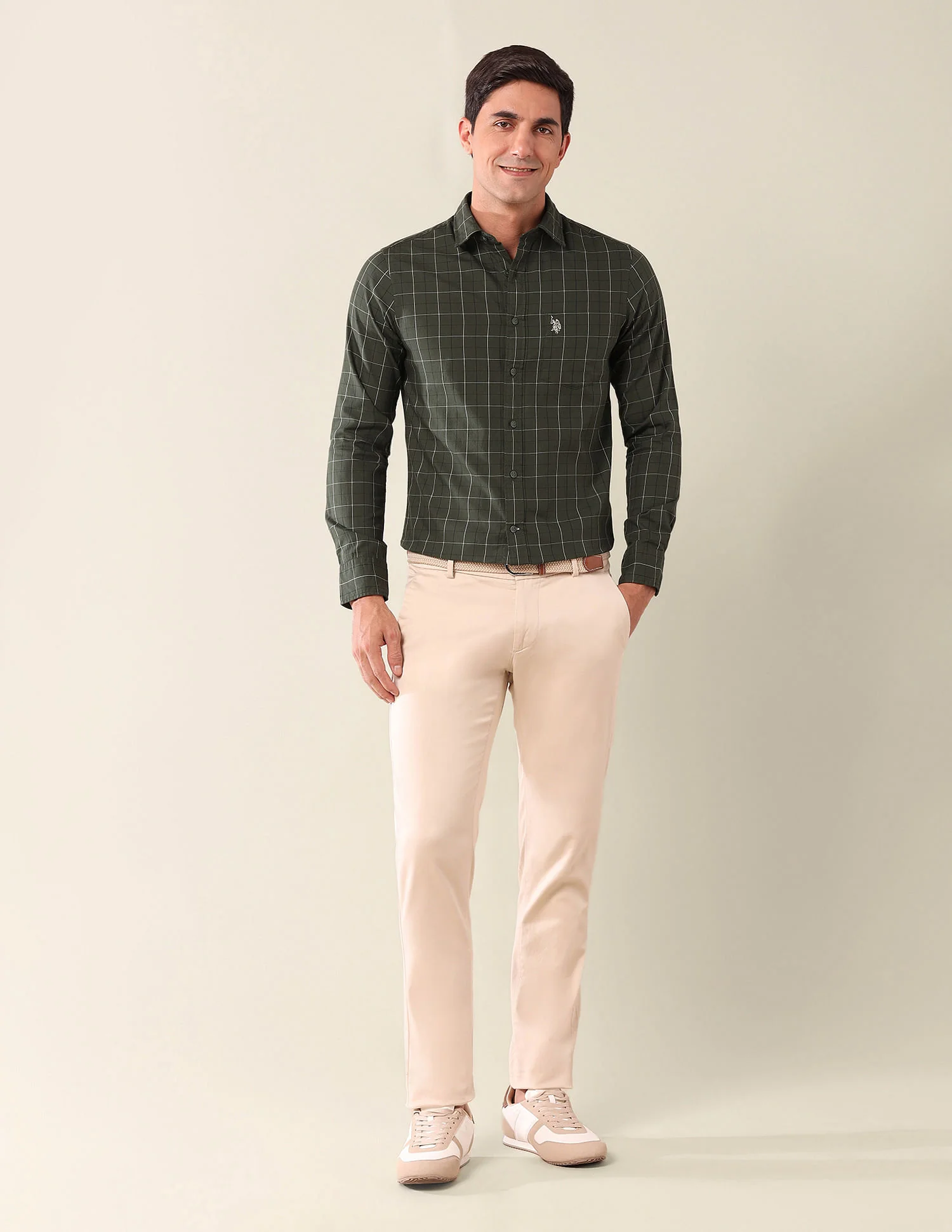 Tailored Fit Checked Shirt - Image 3