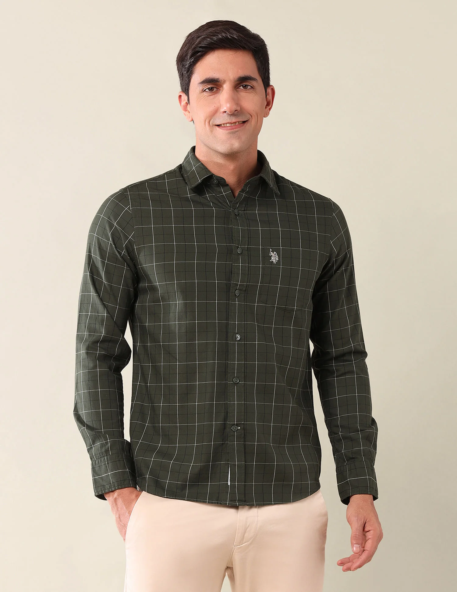 Tailored Fit Checked Shirt - Image 6