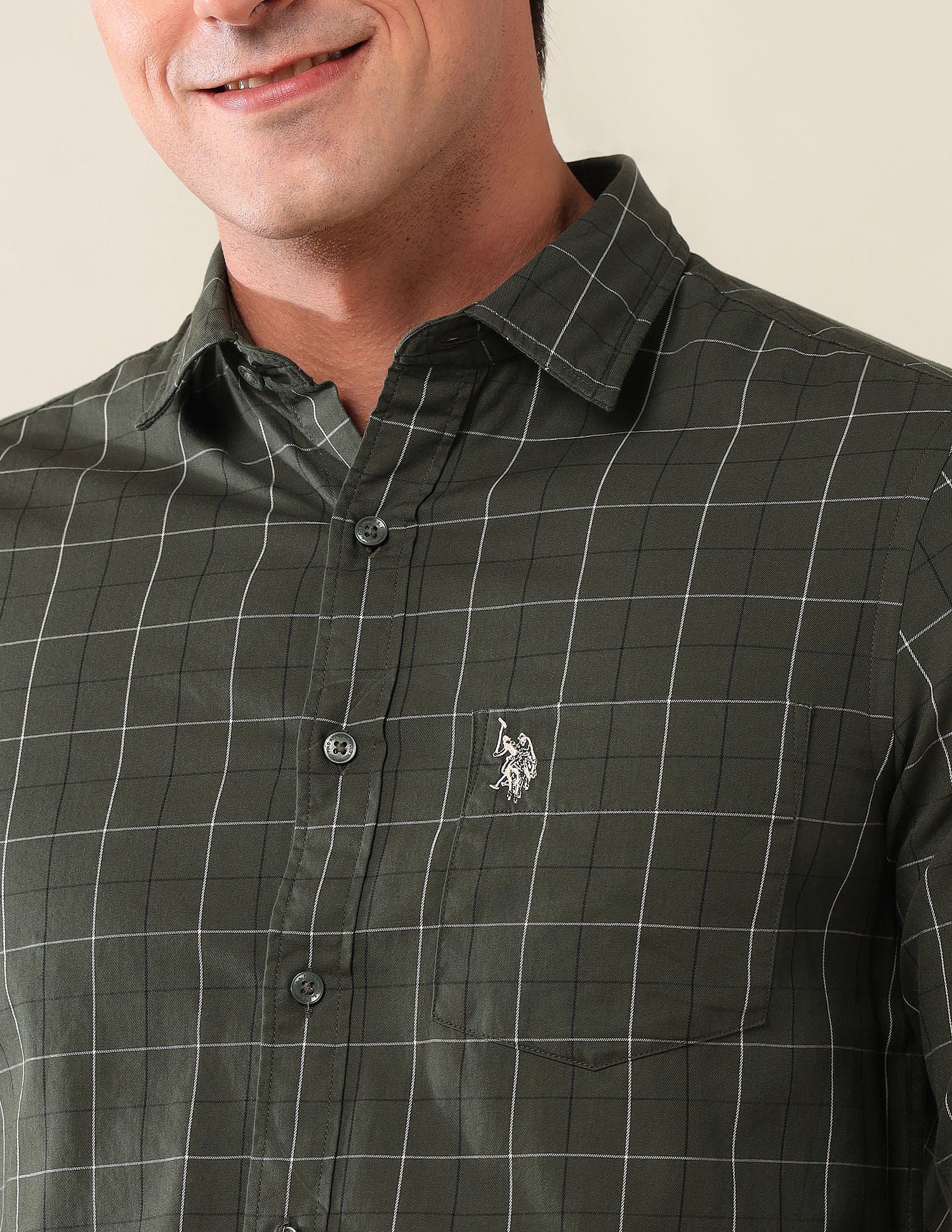 Tailored Fit Checked Shirt - Image 7