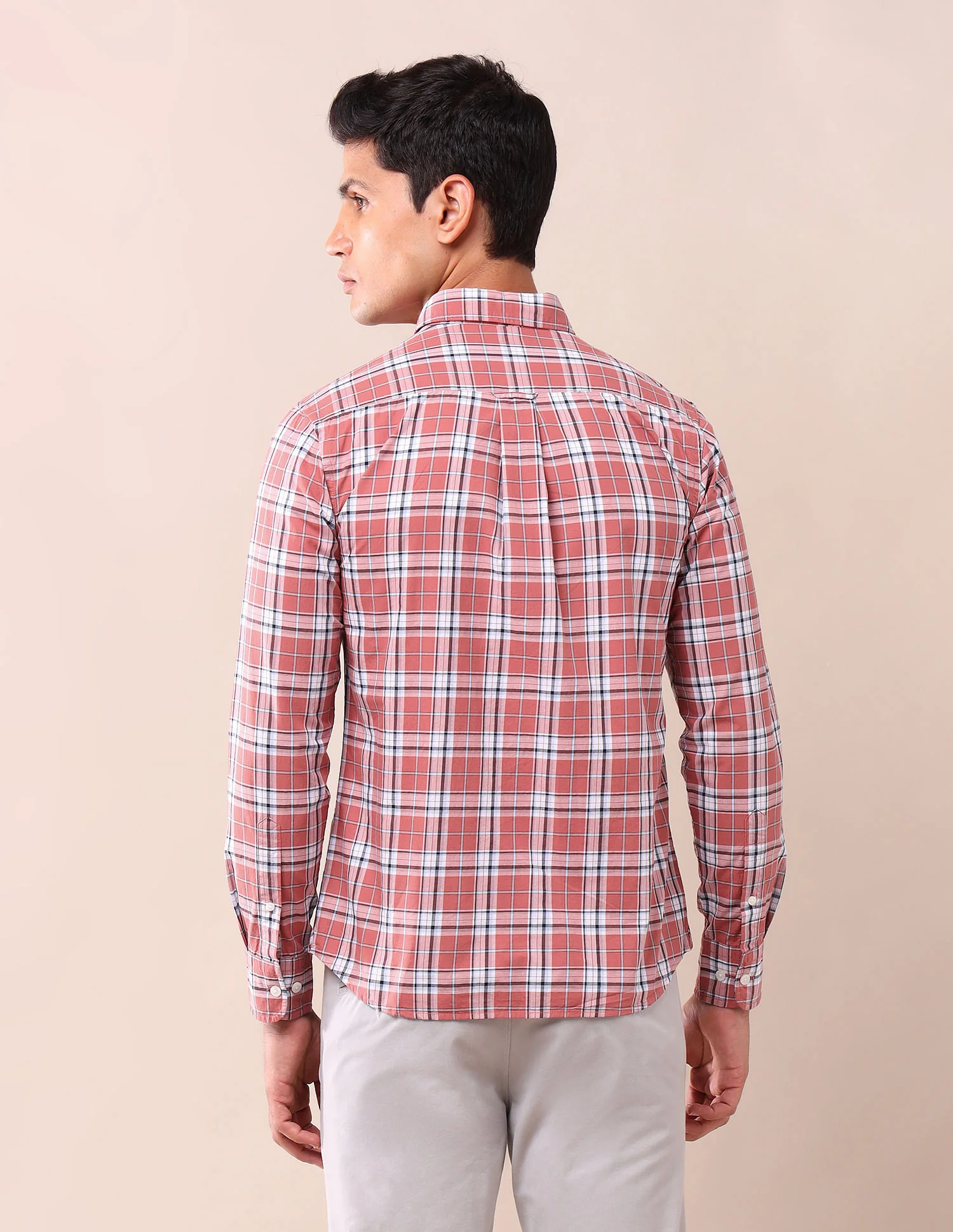 Tailored Fit Checked Shirt - Image 5
