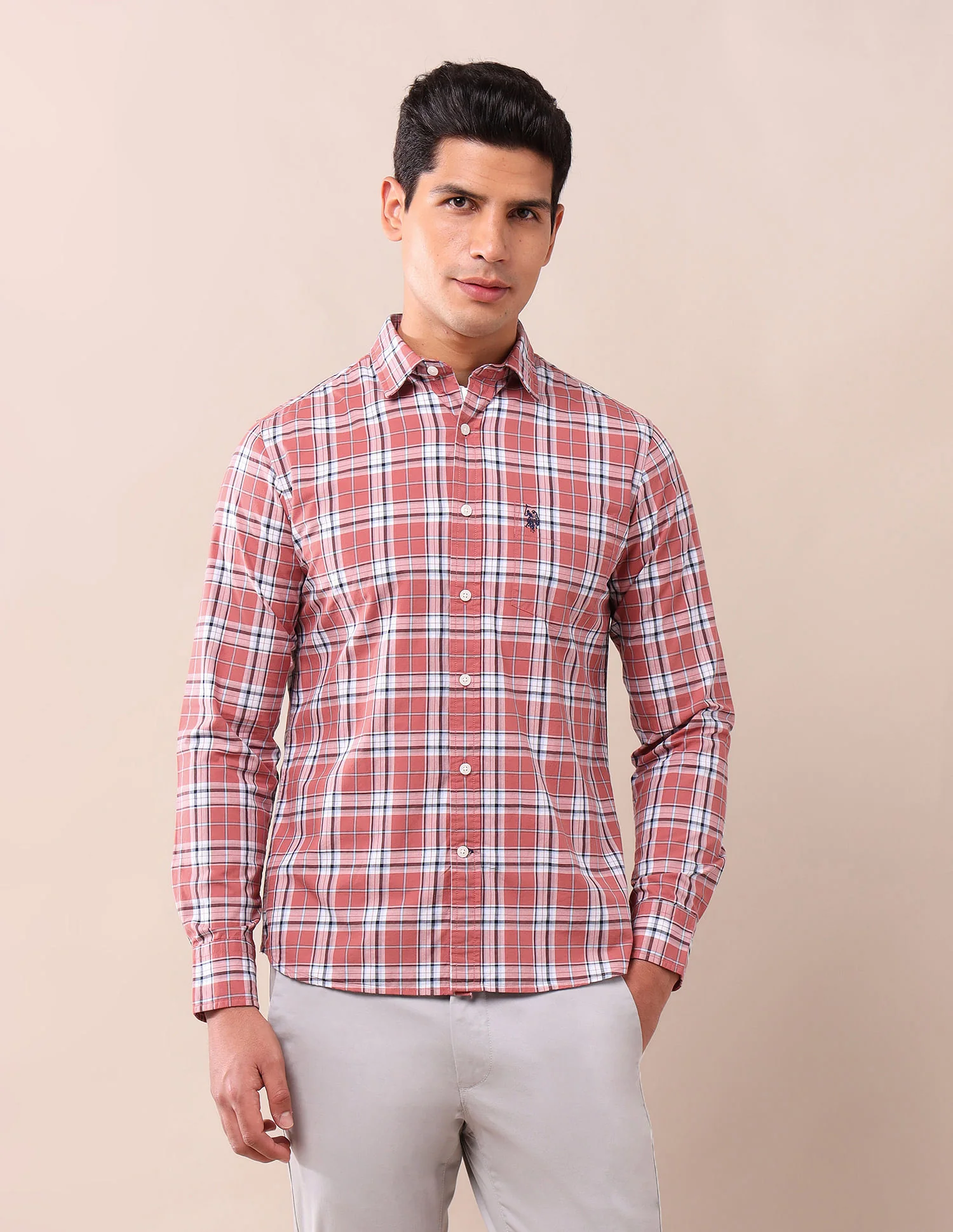 Tailored Fit Checked Shirt - Image 6