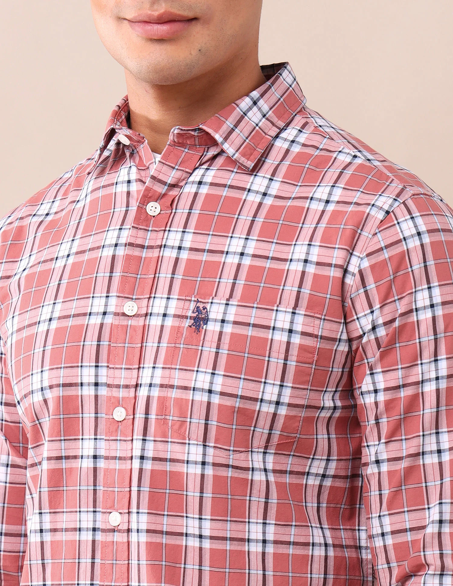 Tailored Fit Checked Shirt - Image 7