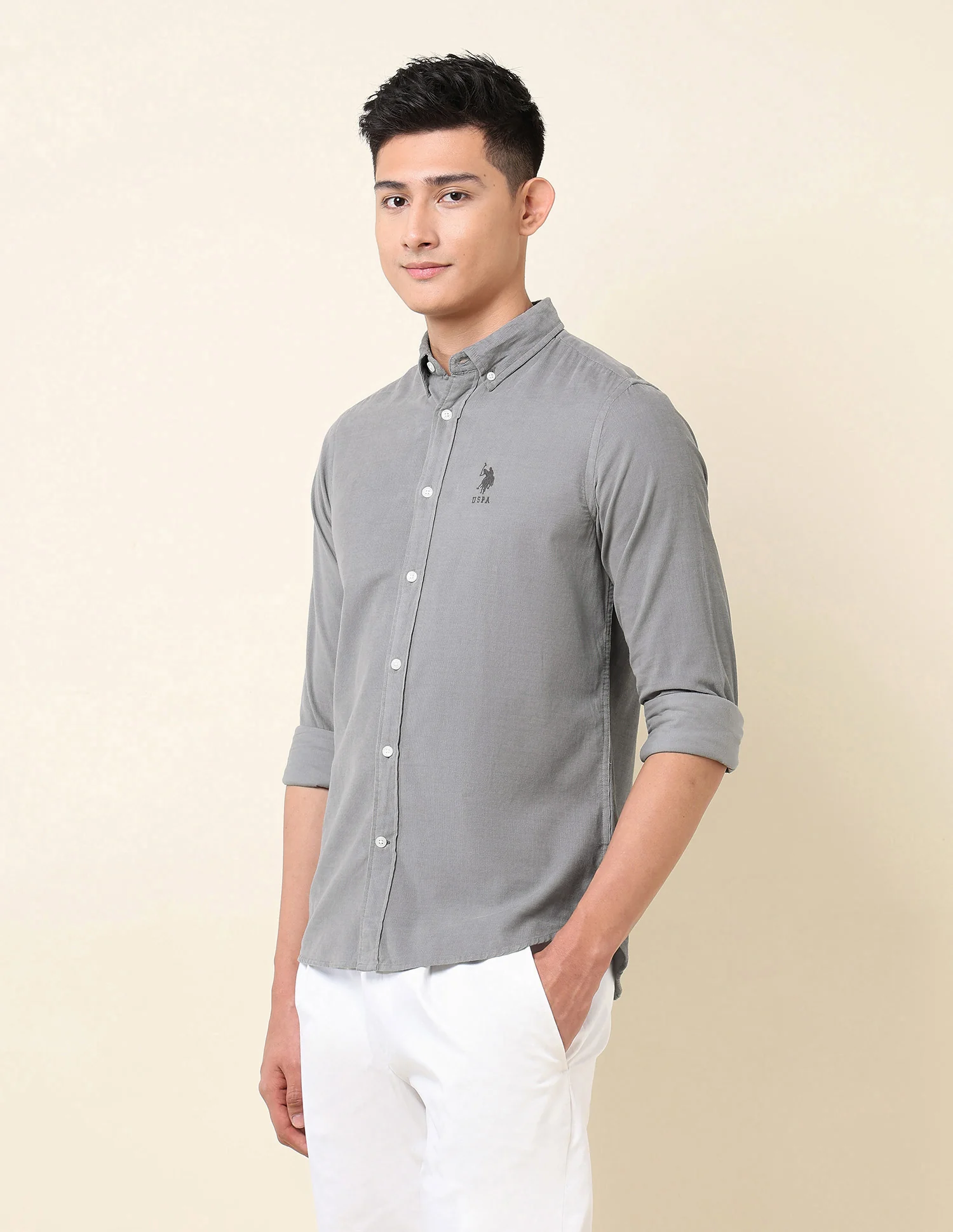 Tailored Fit Corduroy Shirt - Image 4