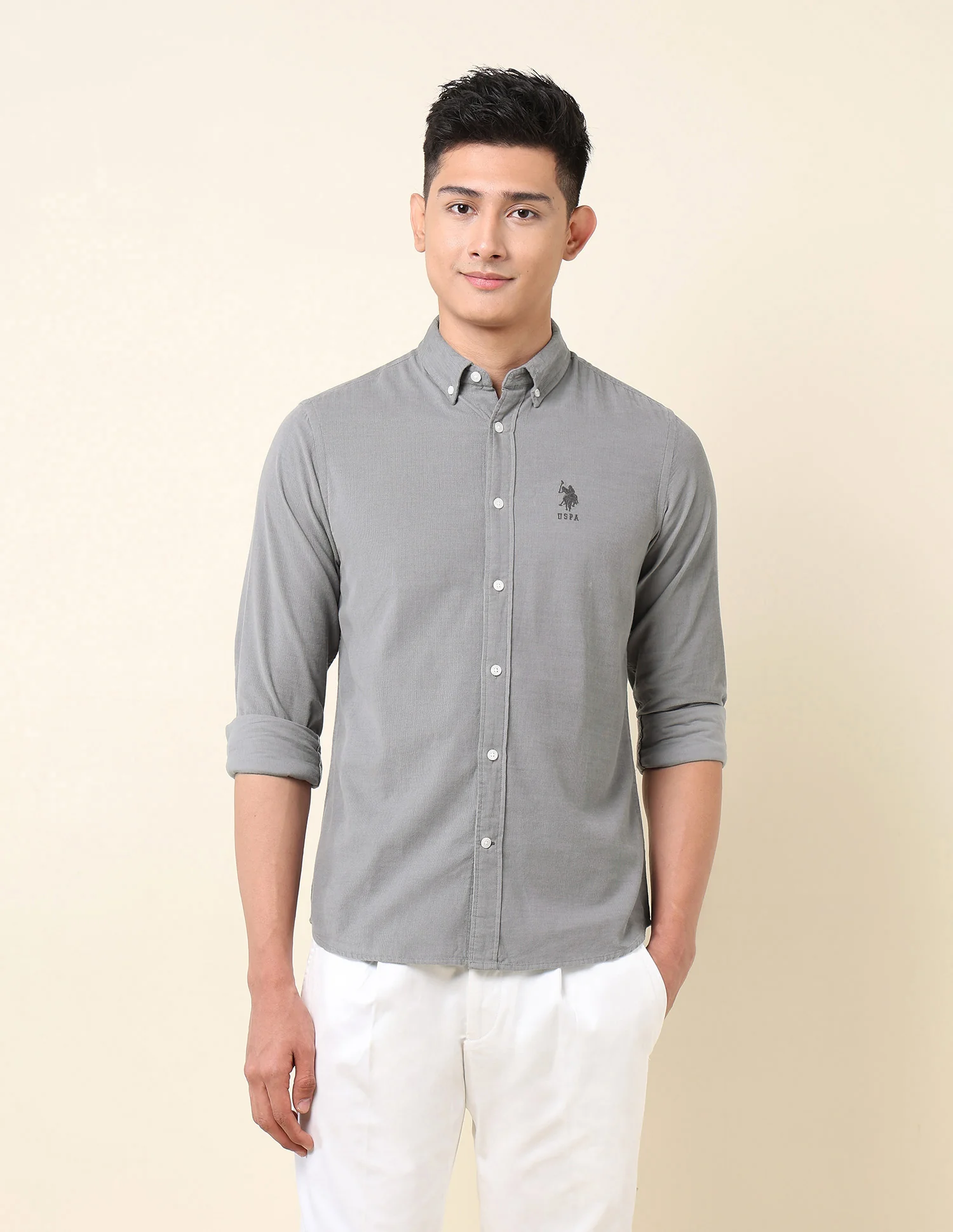 Tailored Fit Corduroy Shirt - Image 6