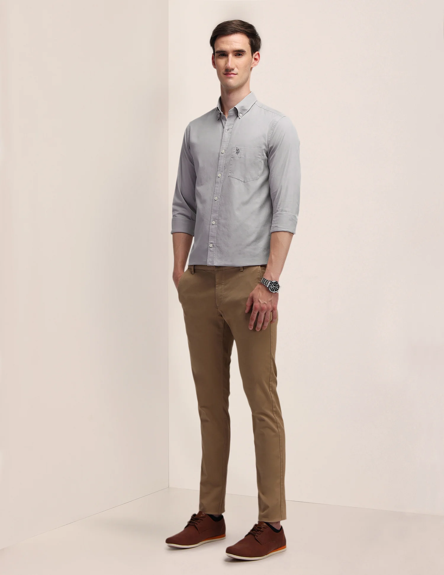 Tailored Fit Cotton Shirt - Image 3