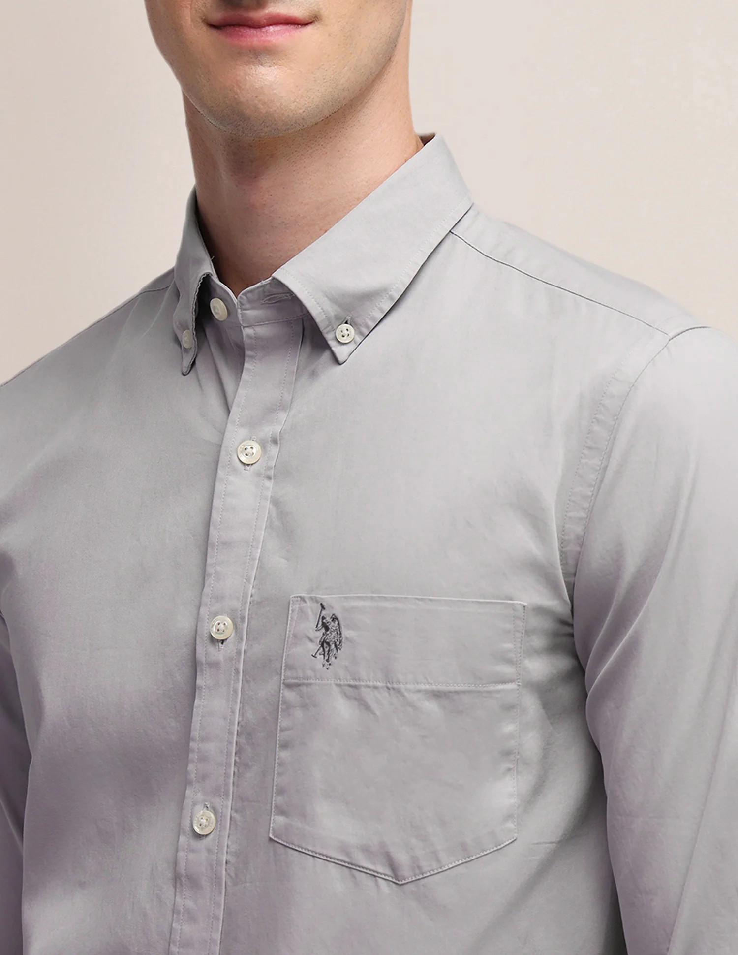 Tailored Fit Cotton Shirt - Image 7