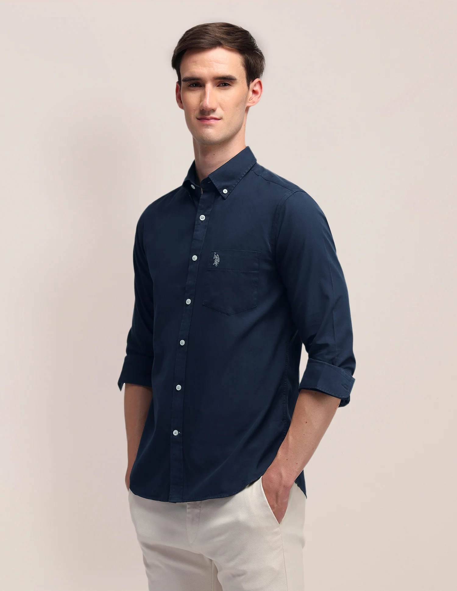 Tailored Fit Cotton Shirt - Image 4