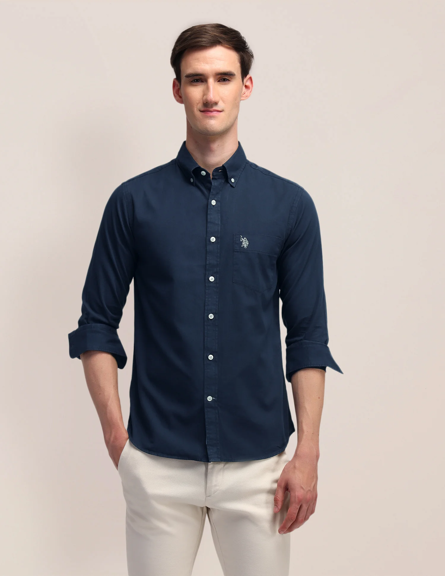 Tailored Fit Cotton Shirt - Image 6