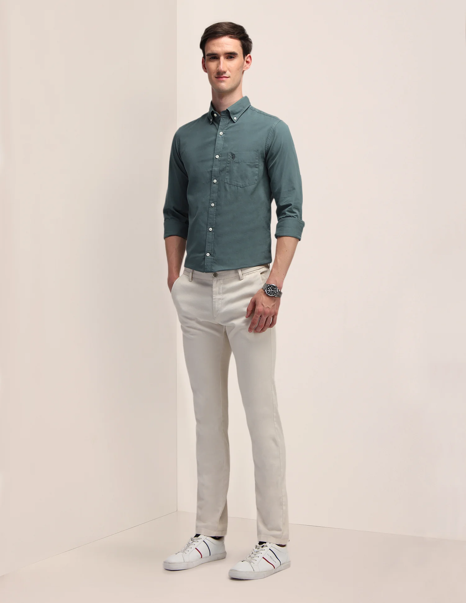 Tailored Fit Cotton Shirt - Image 3