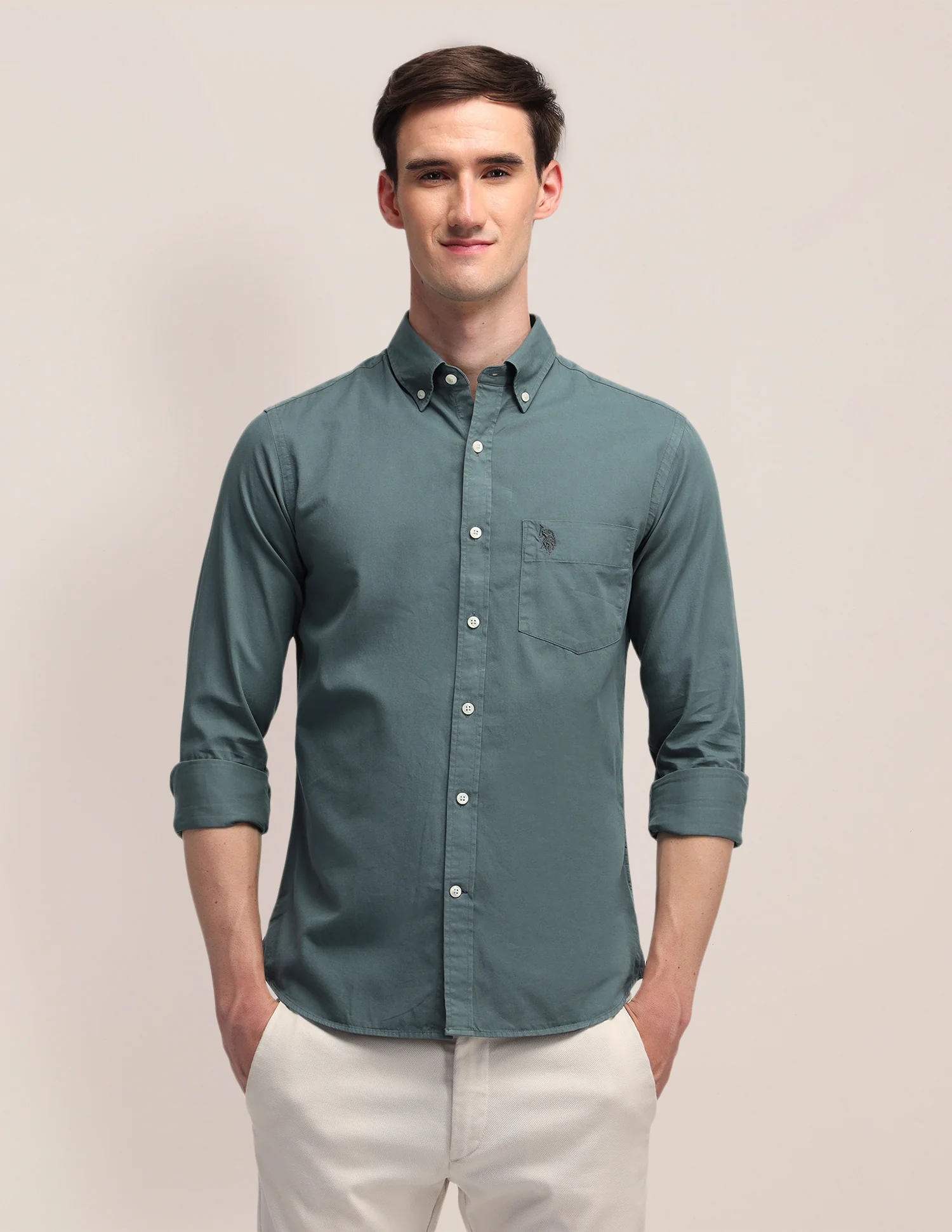Tailored Fit Cotton Shirt - Image 6