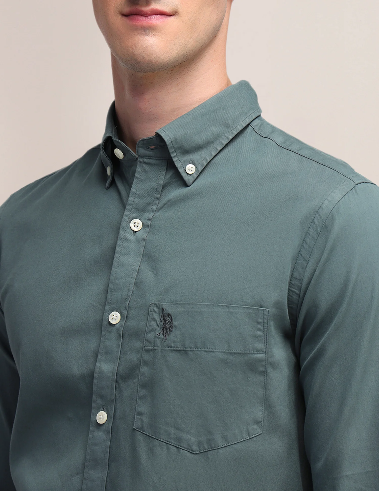 Tailored Fit Cotton Shirt - Image 7