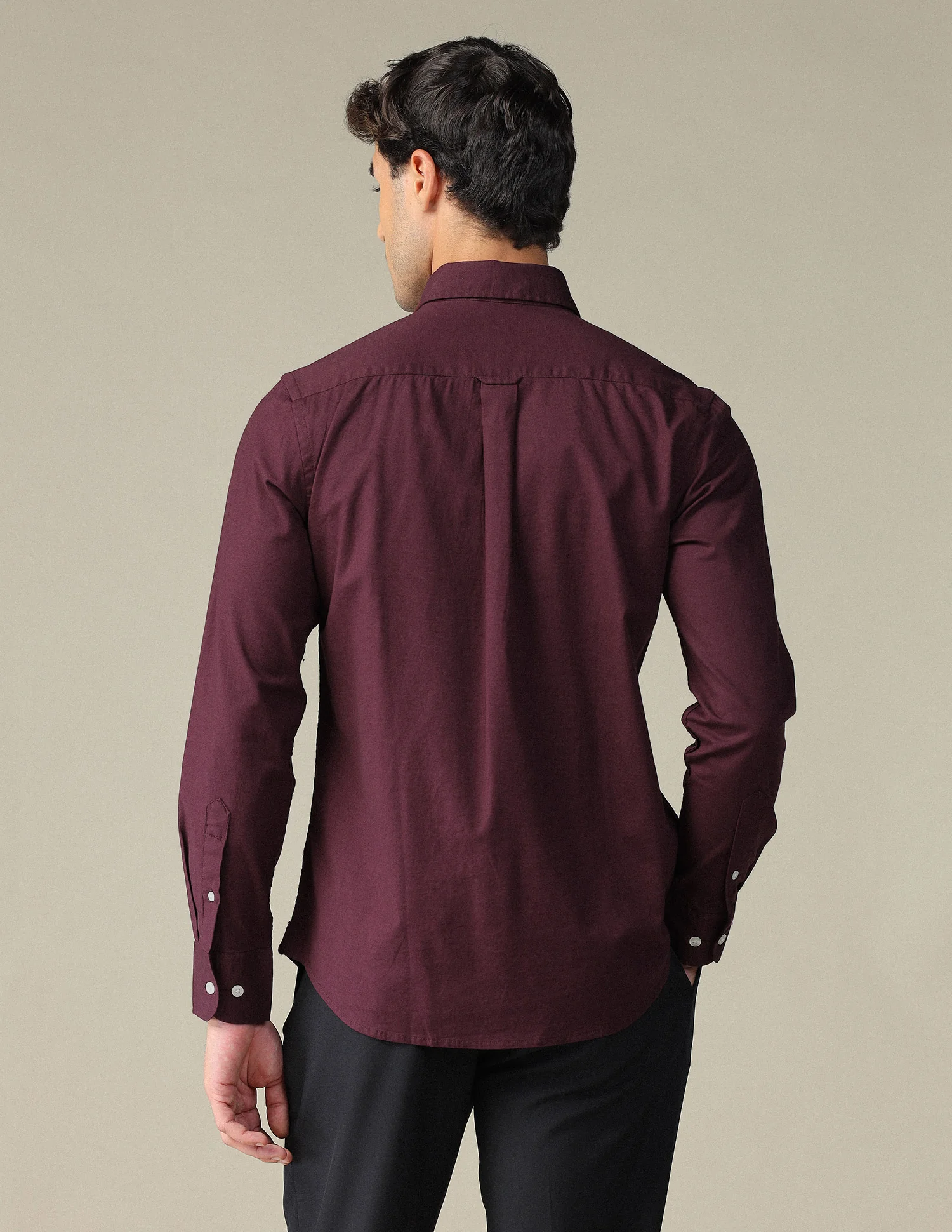Tailored Fit Dobby Button Down Shirt - Image 5
