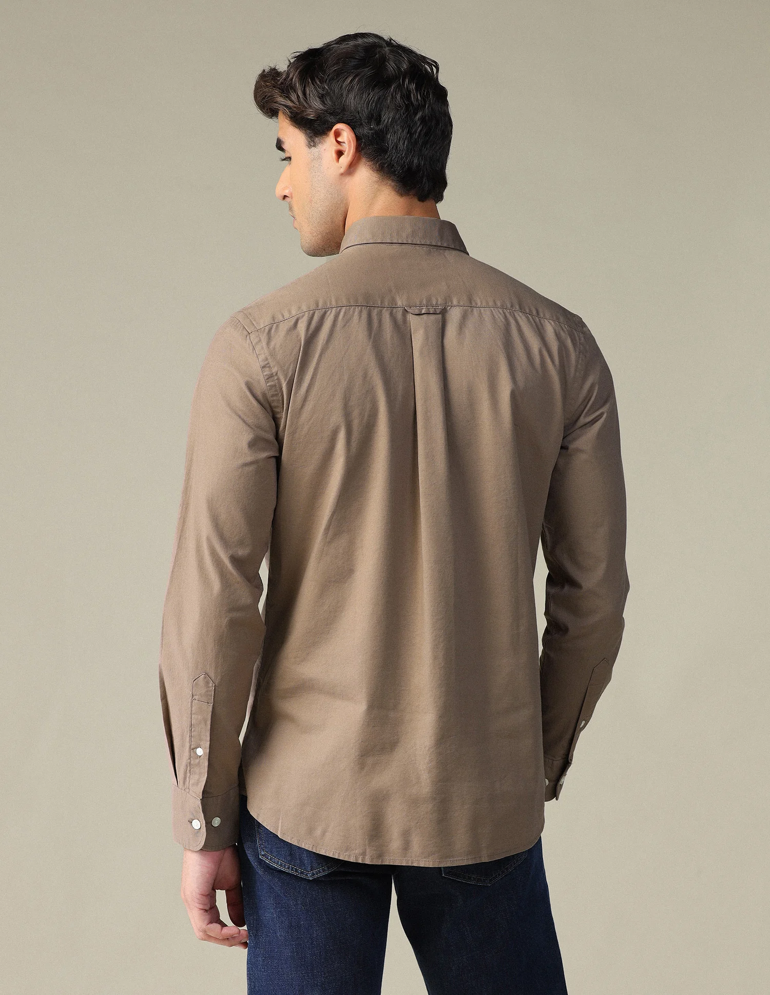Tailored Fit Dobby Button Down Shirt - Image 5