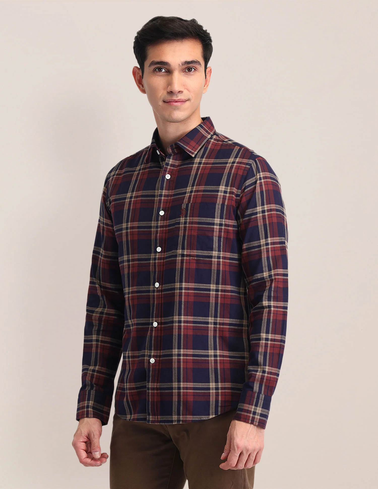 Tailored Fit Dobby Checked Shirt - Image 4