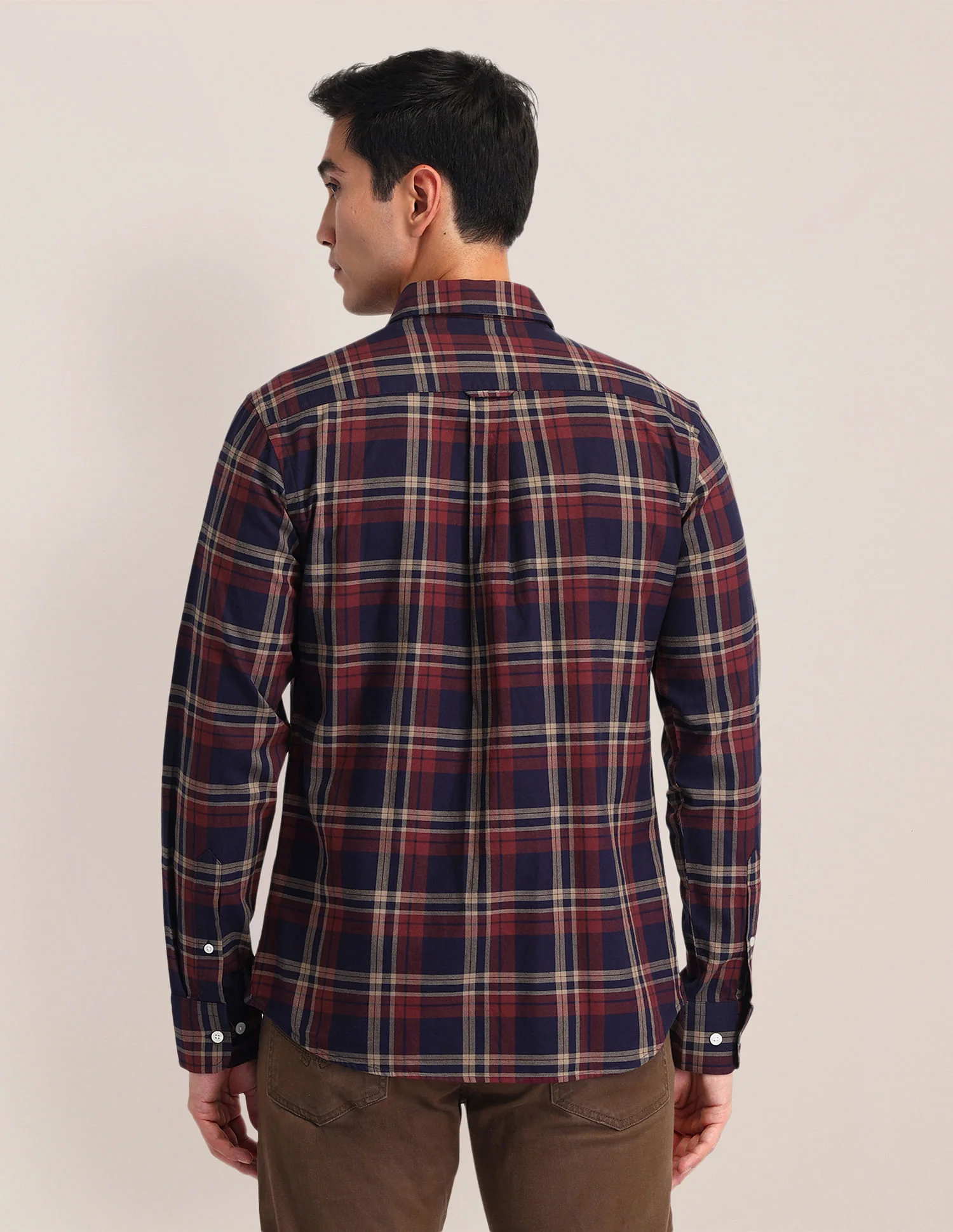 Tailored Fit Dobby Checked Shirt - Image 5