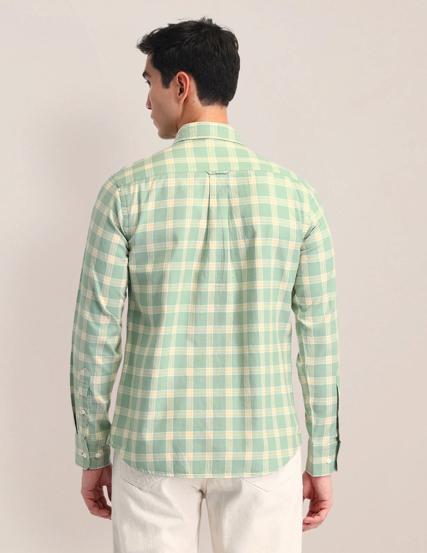 Tailored Fit Dobby Checked Shirt - Image 5