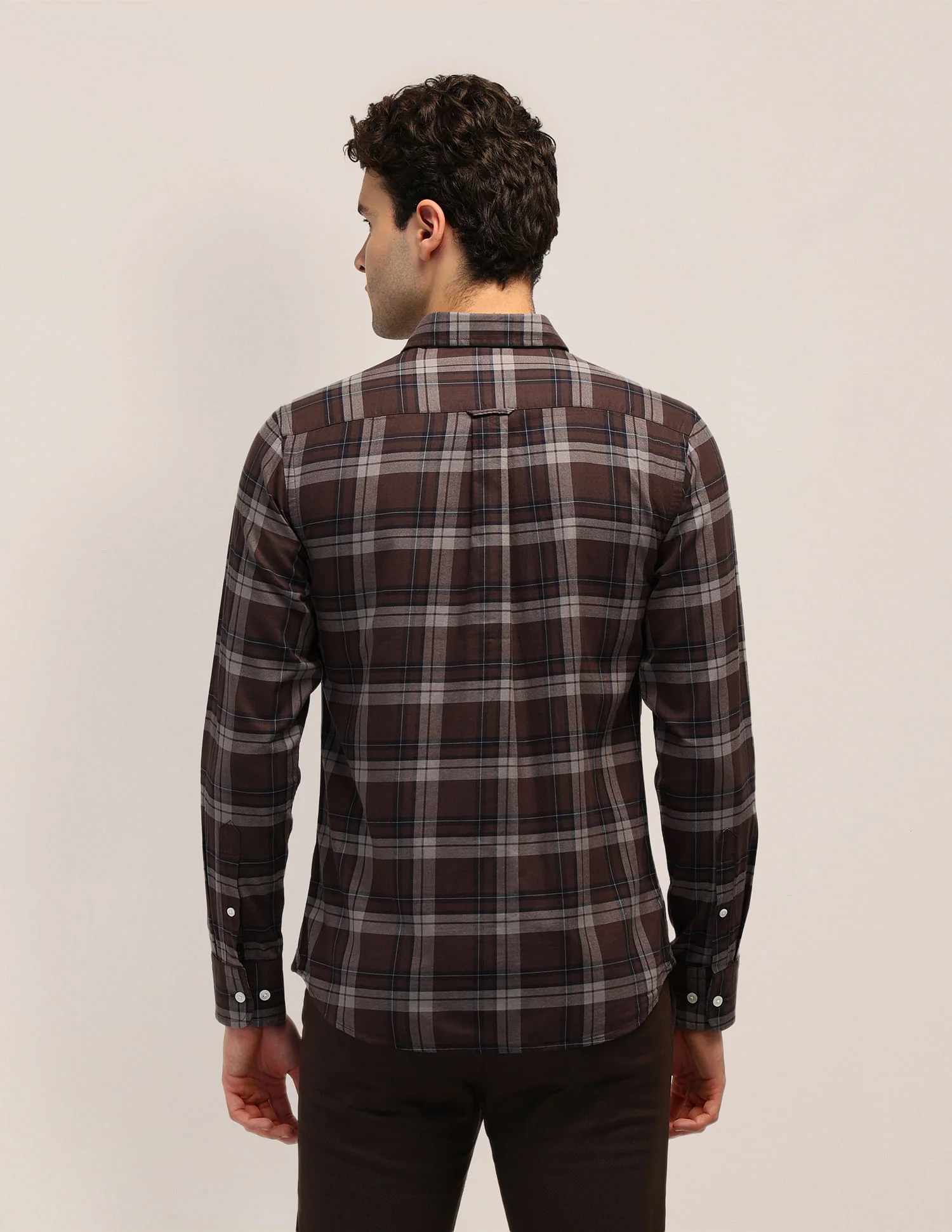 Tailored Fit Dobby Checked Shirt - Image 5