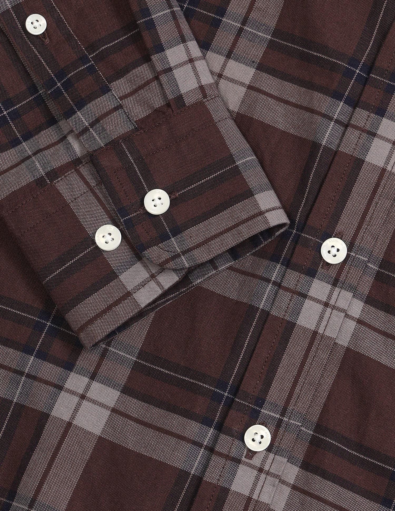 Tailored Fit Dobby Checked Shirt - Image 8