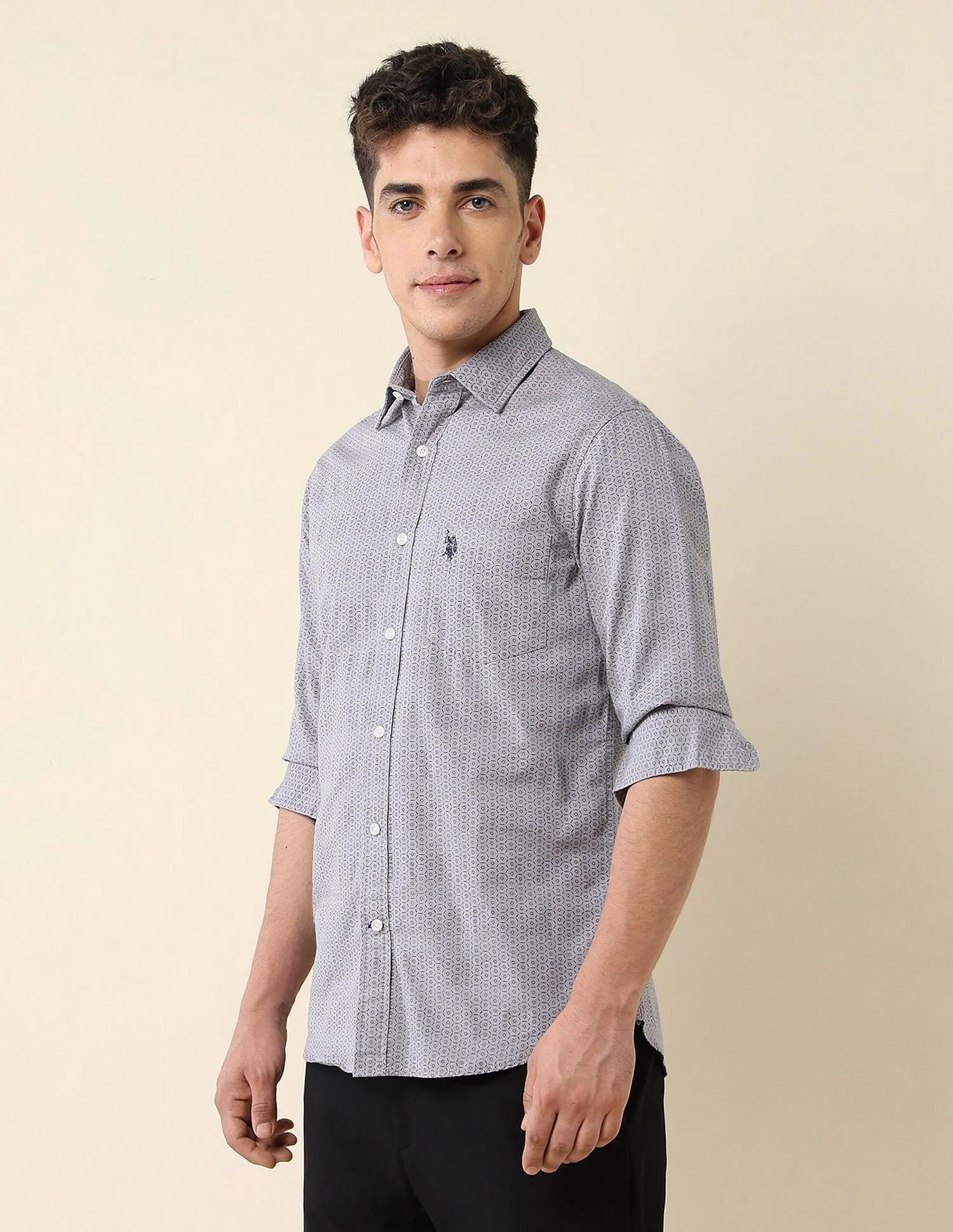 Tailored Fit Dobby Shirt - Image 4