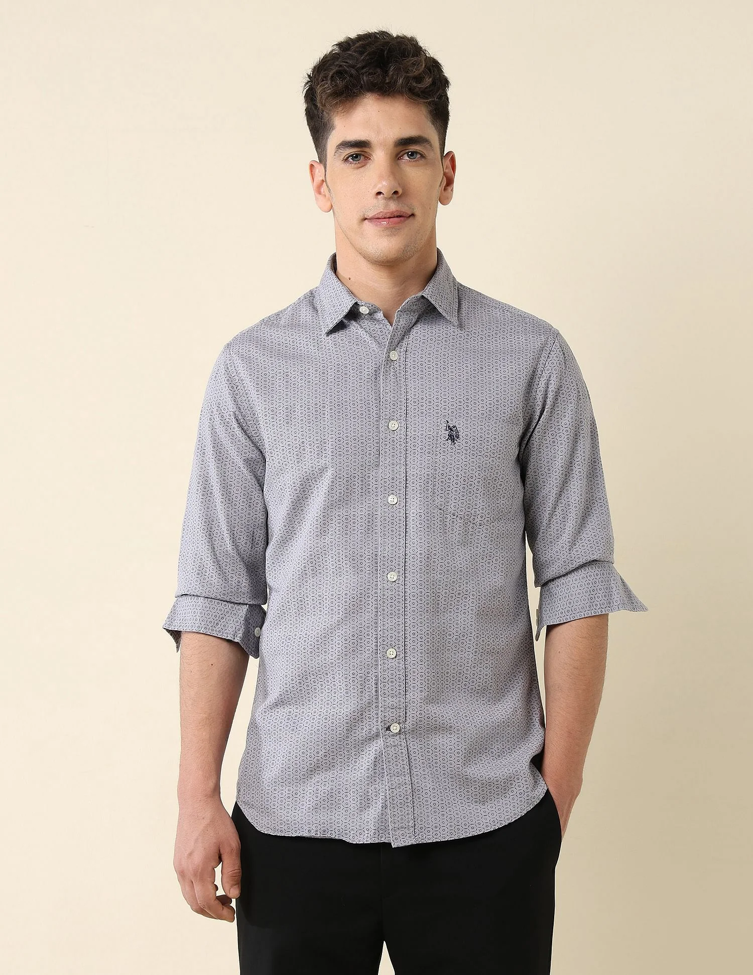Tailored Fit Dobby Shirt - Image 6
