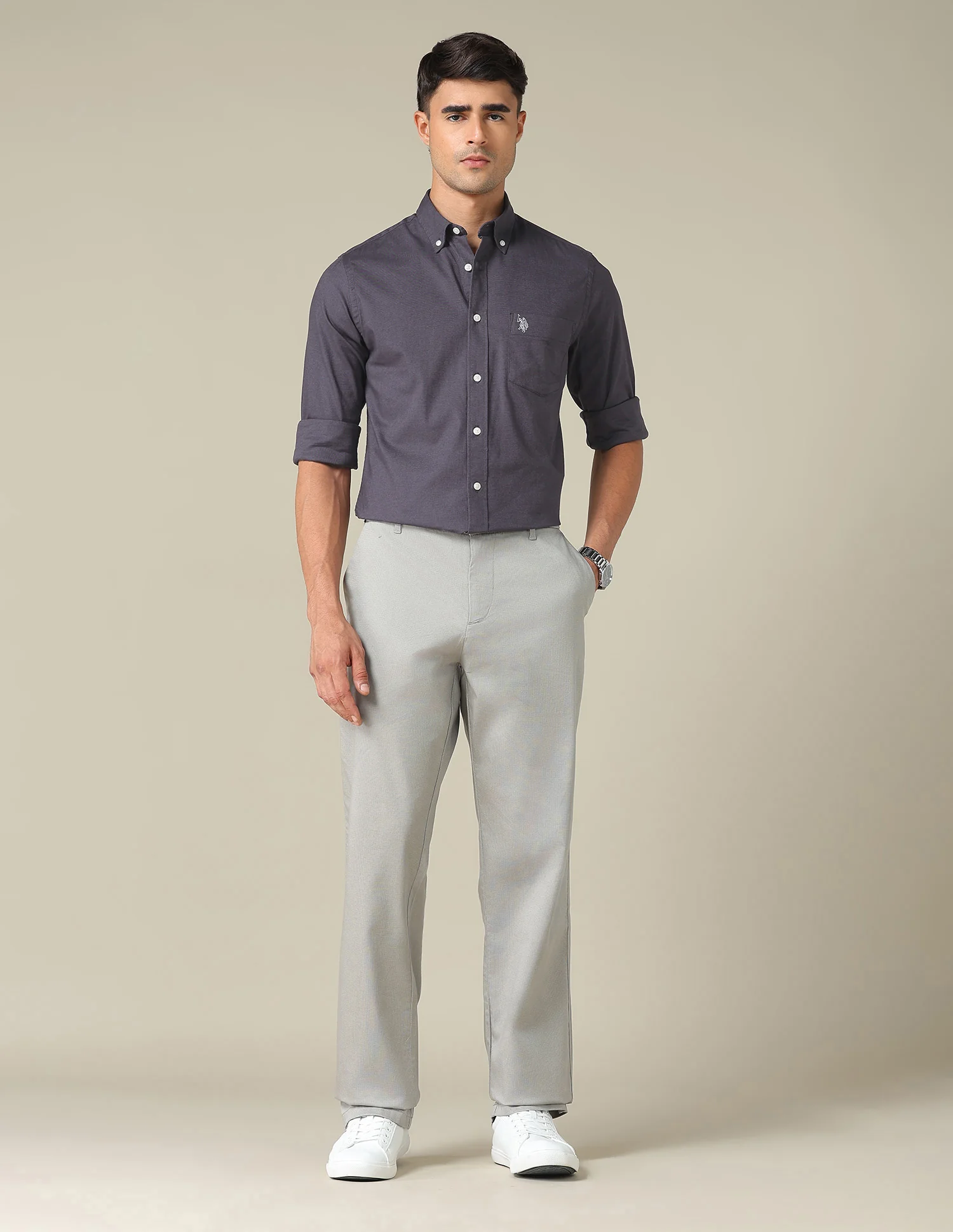 Tailored Fit Dobby Shirt - Image 3