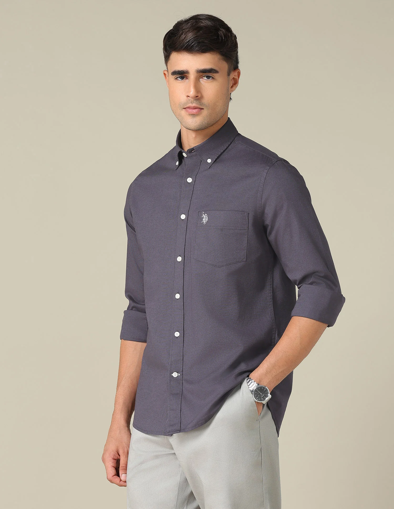 Tailored Fit Dobby Shirt - Image 4