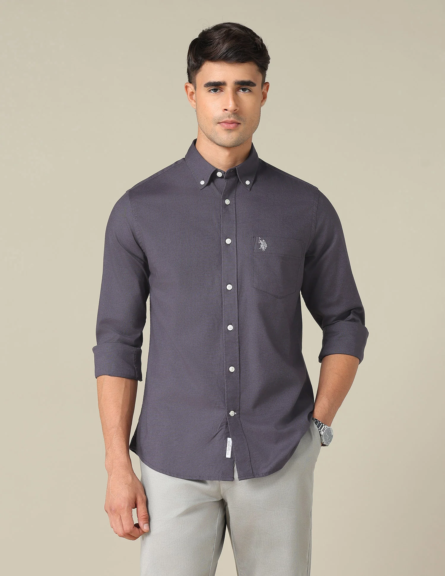 Tailored Fit Dobby Shirt - Image 6