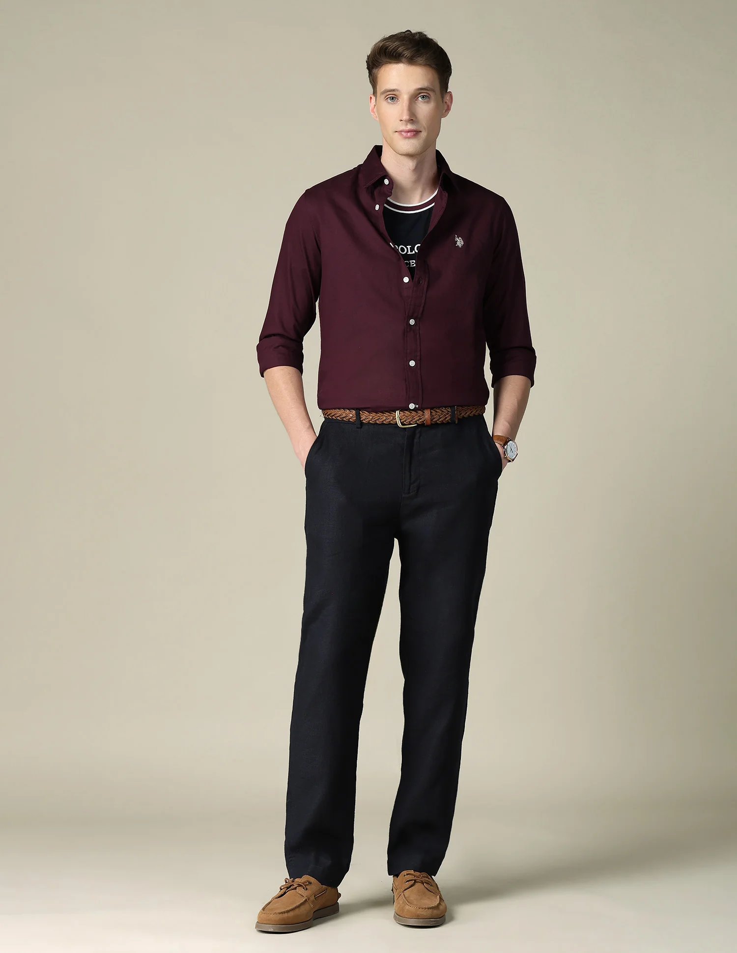 Tailored Fit Dobby Shirt - Image 3