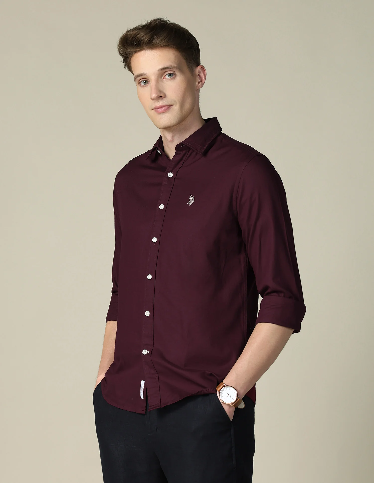Tailored Fit Dobby Shirt - Image 4